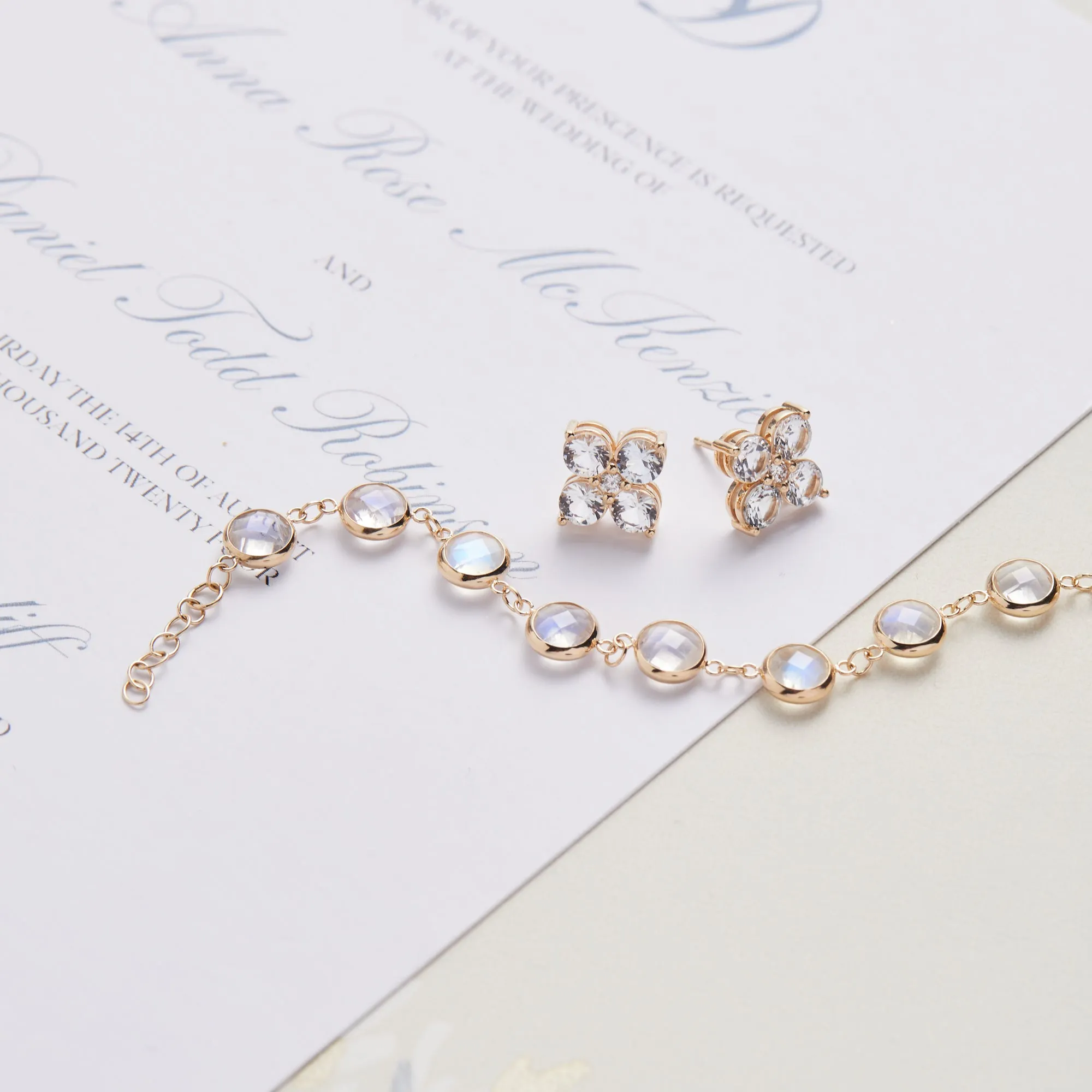 Newport Grand Moonstone Bracelet in 14k Gold (June) sold by Haverhill product image thumbnail 3