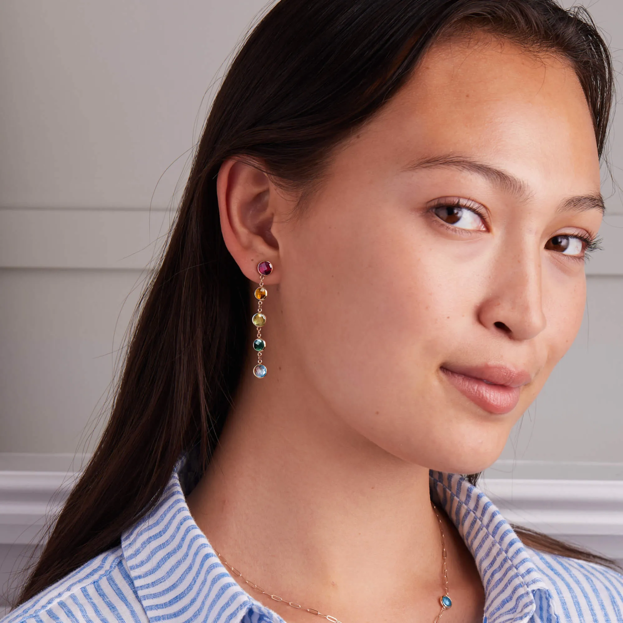 Rainbow Newport Grand Earrings in 14k Gold sold by Haverhill product image thumbnail 2