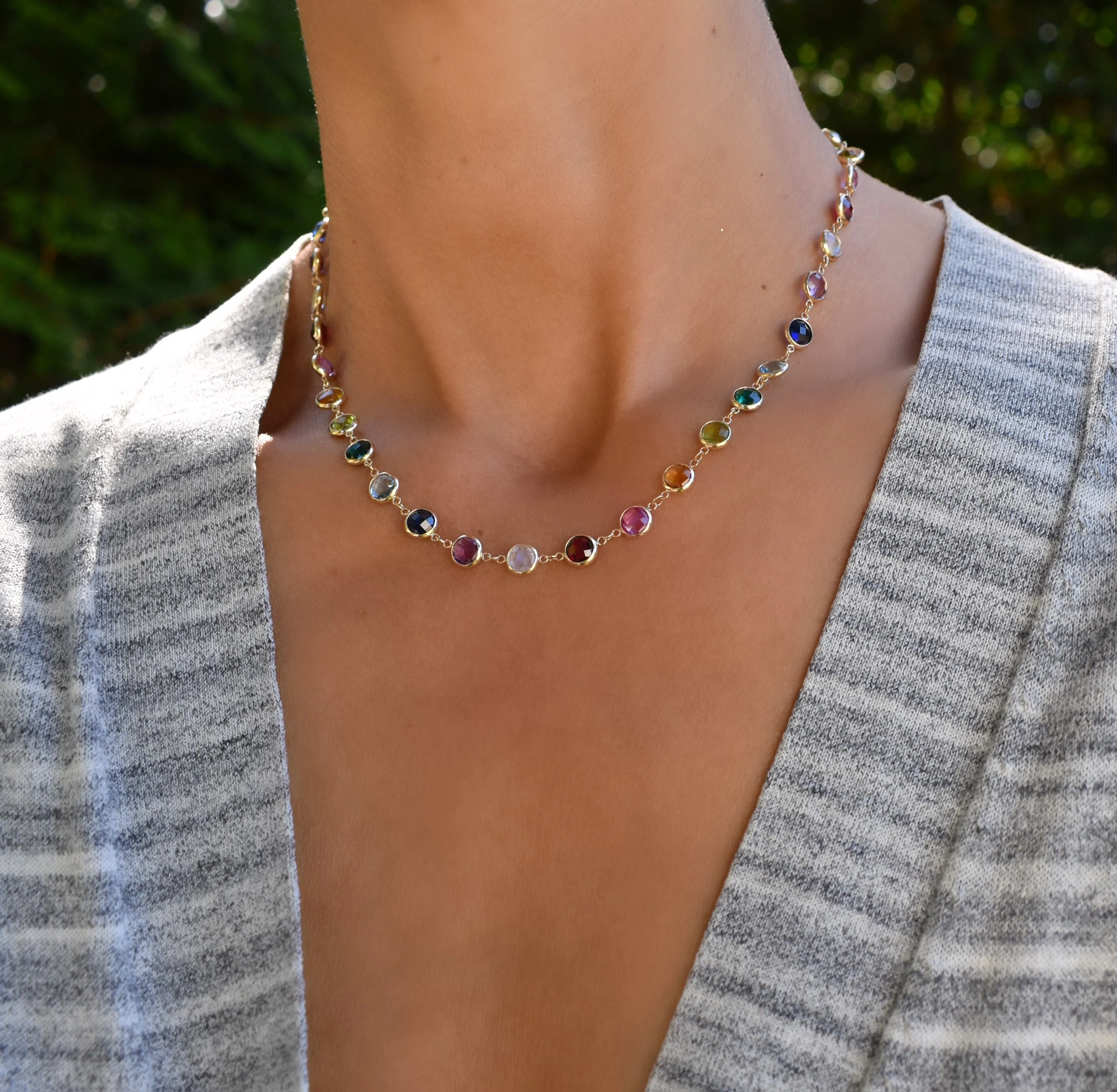 Rainbow Newport Grand Necklace in 14k Gold sold by Haverhill product image thumbnail 2