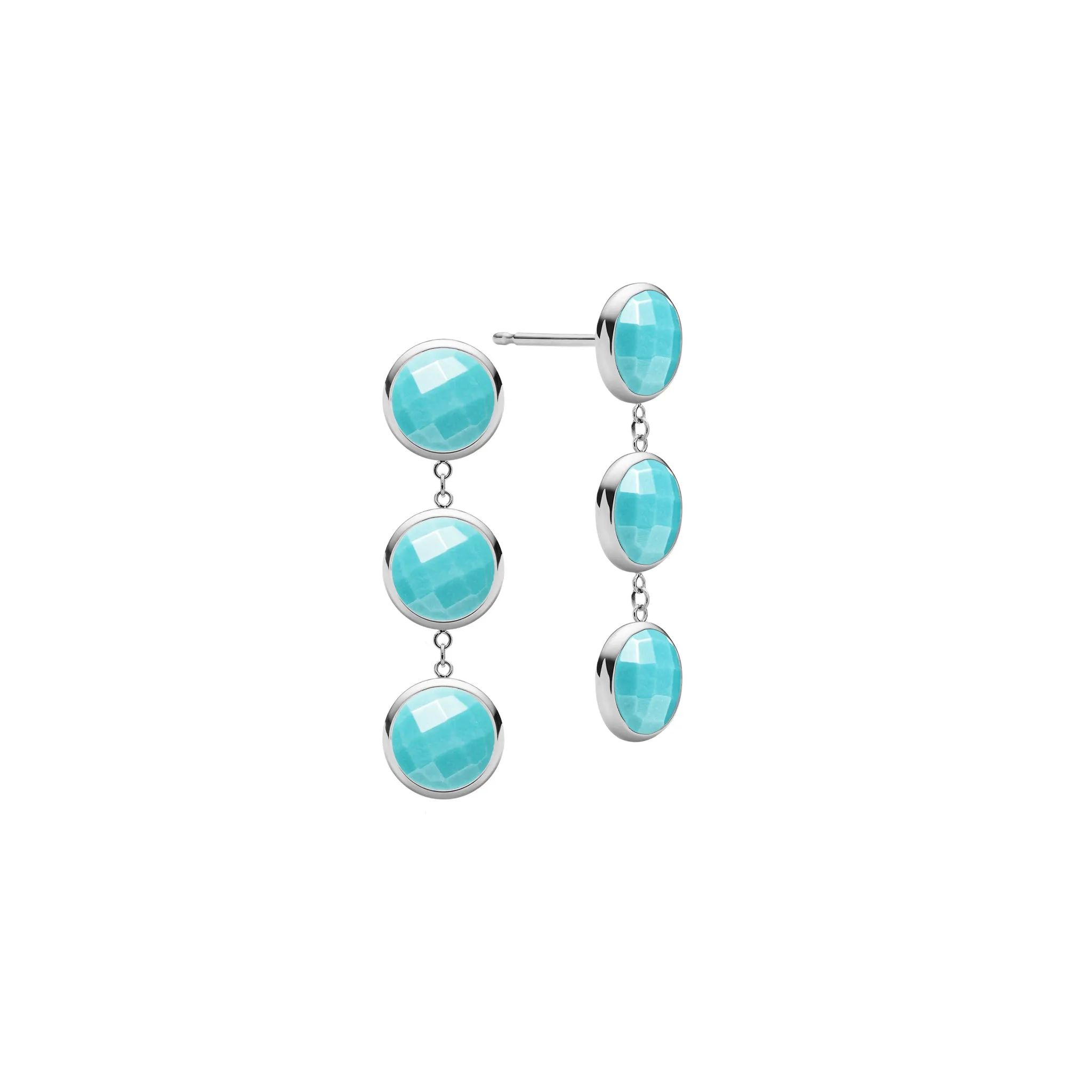 Newport Grand 3 Turquoise Earrings in 14k Gold (December) sold by Haverhill product image thumbnail 5