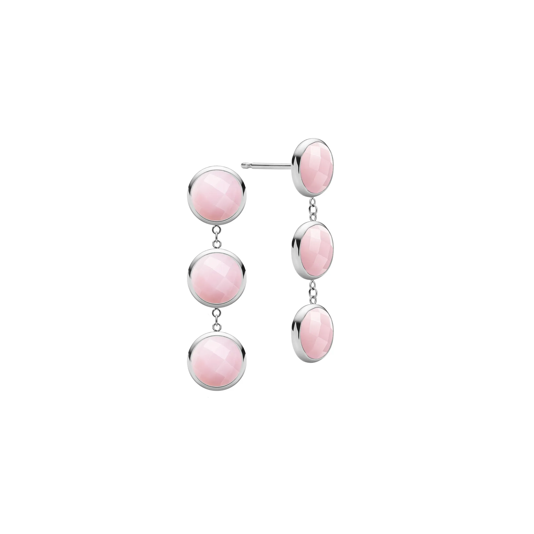 Newport Grand 3 Pink Opal Earrings in 14k Gold (October) sold by Haverhill product image thumbnail 5
