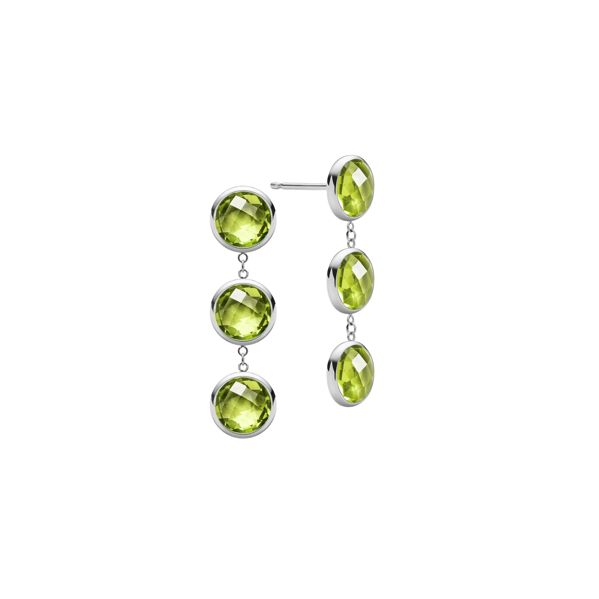Newport Grand 3 Peridot Earrings in 14k Gold (August) sold by Haverhill product image thumbnail 5
