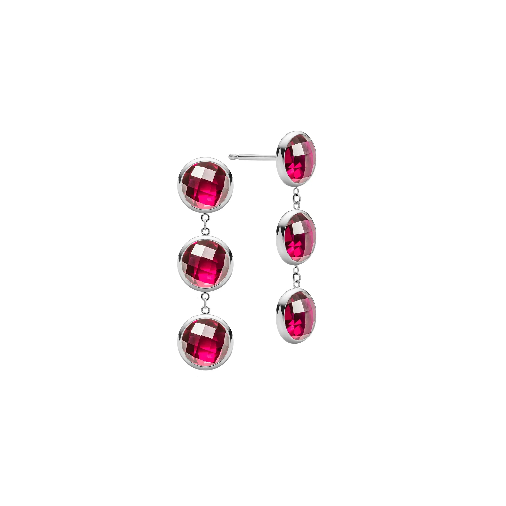 Newport Grand 3 Ruby Earrings in 14k Gold (July) sold by Haverhill product image thumbnail 5