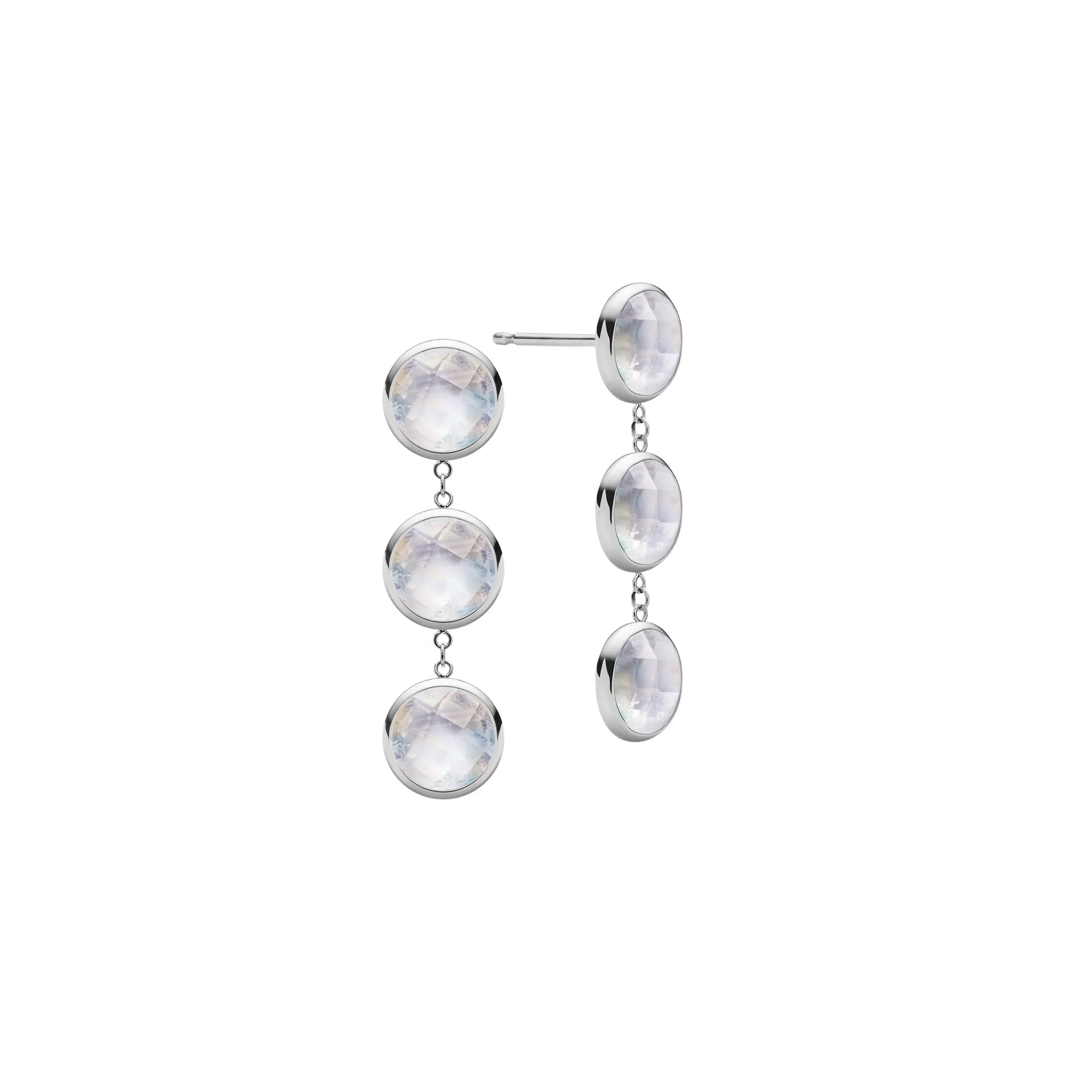 Newport Grand 3 Moonstone Earrings in 14k Gold (June) sold by Haverhill product image thumbnail 5