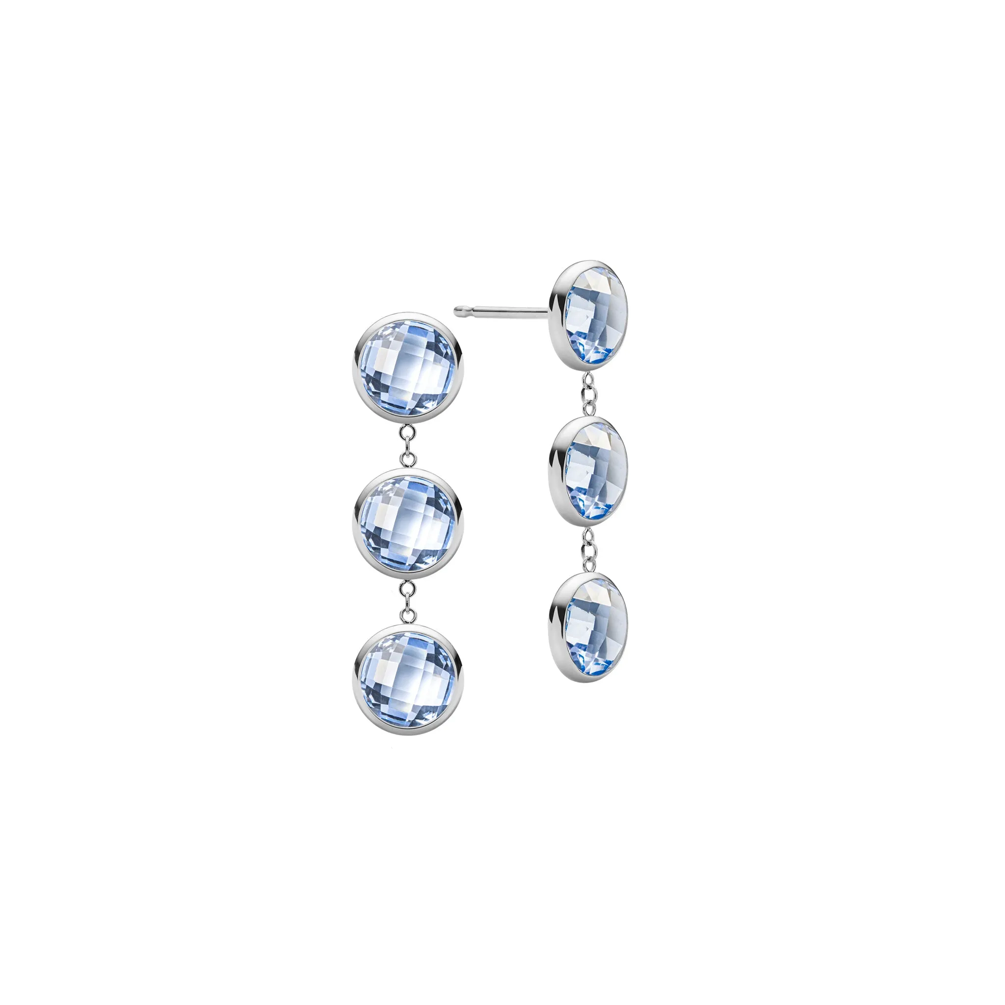 Newport Grand 3 Aquamarine Earrings in 14k Gold (March) sold by Haverhill product image thumbnail 5