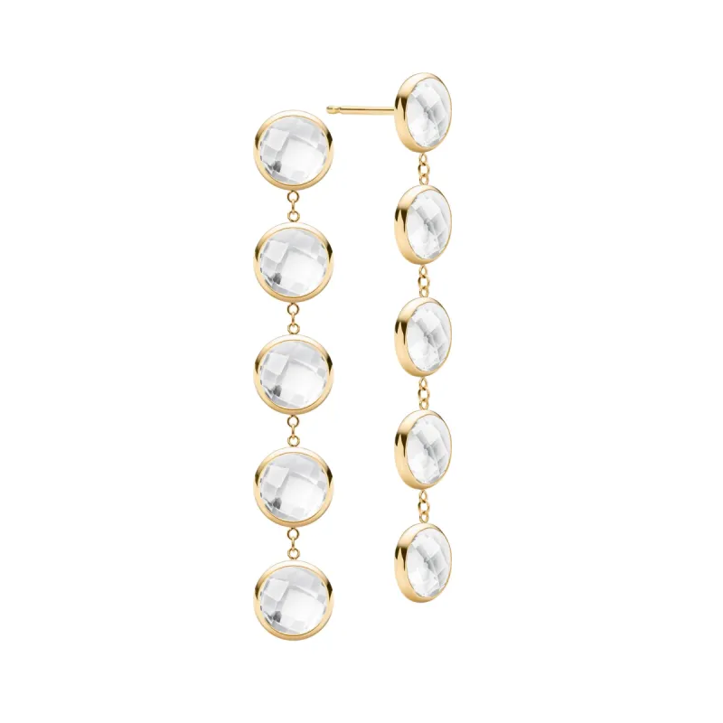 Grand 5 Birthstone Earrings in 14k Gold sold by Haverhill