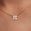 Greenwich 4 Opal & Diamond Necklace and Earrings Set in 14k Gold (October) sold by Haverhill
