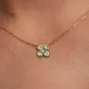 Greenwich 4 Peridot & Diamond Necklace and Earrings Set in 14k Gold (August) sold by Haverhill