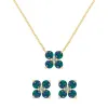Greenwich 4 Alexandrite & Diamond Necklace and Earrings Set in 14k Gold (June) sold by Haverhill