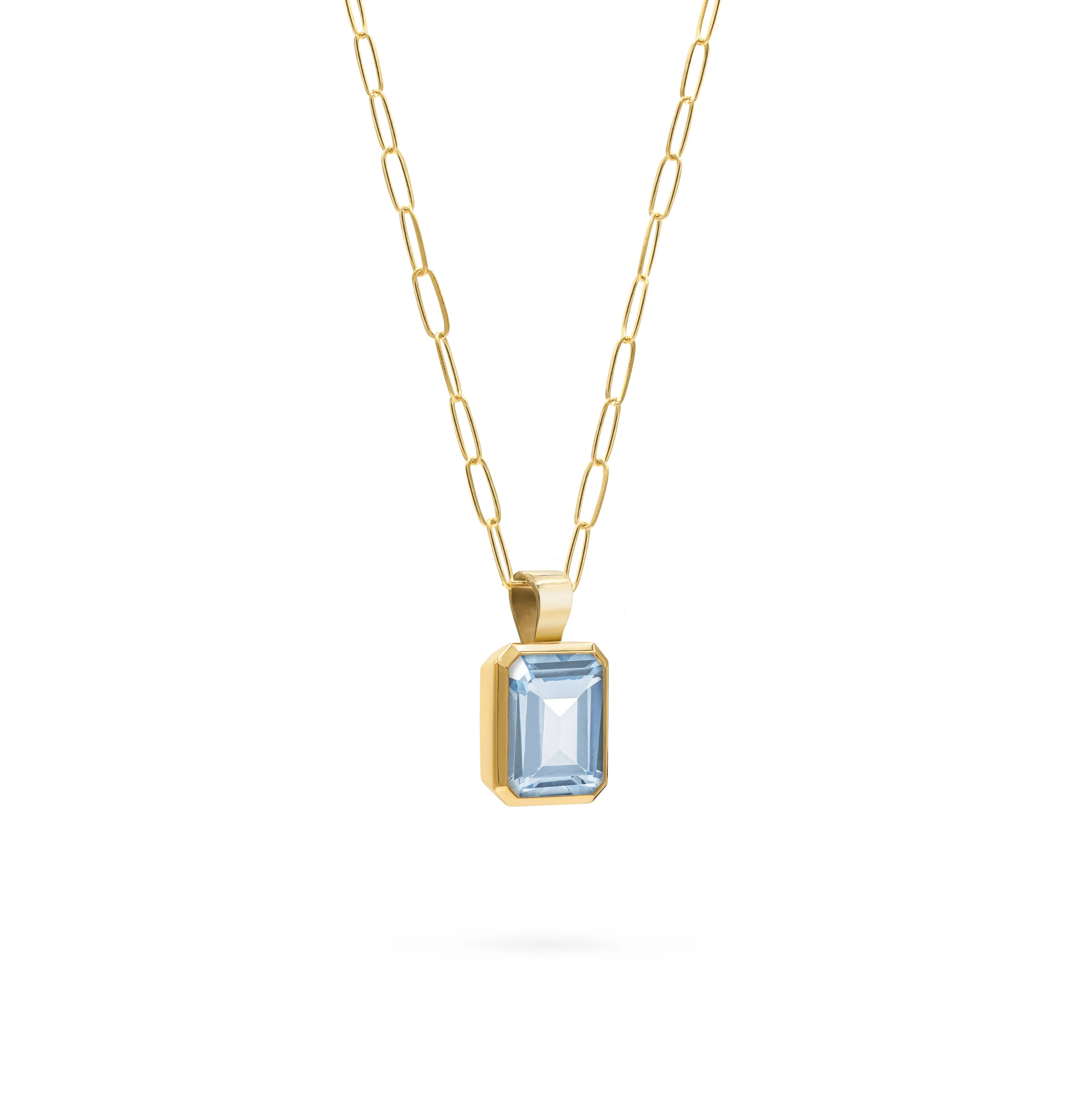 Warren Aquamarine Pendant in 14k Gold (March) sold by Haverhill product image thumbnail 3