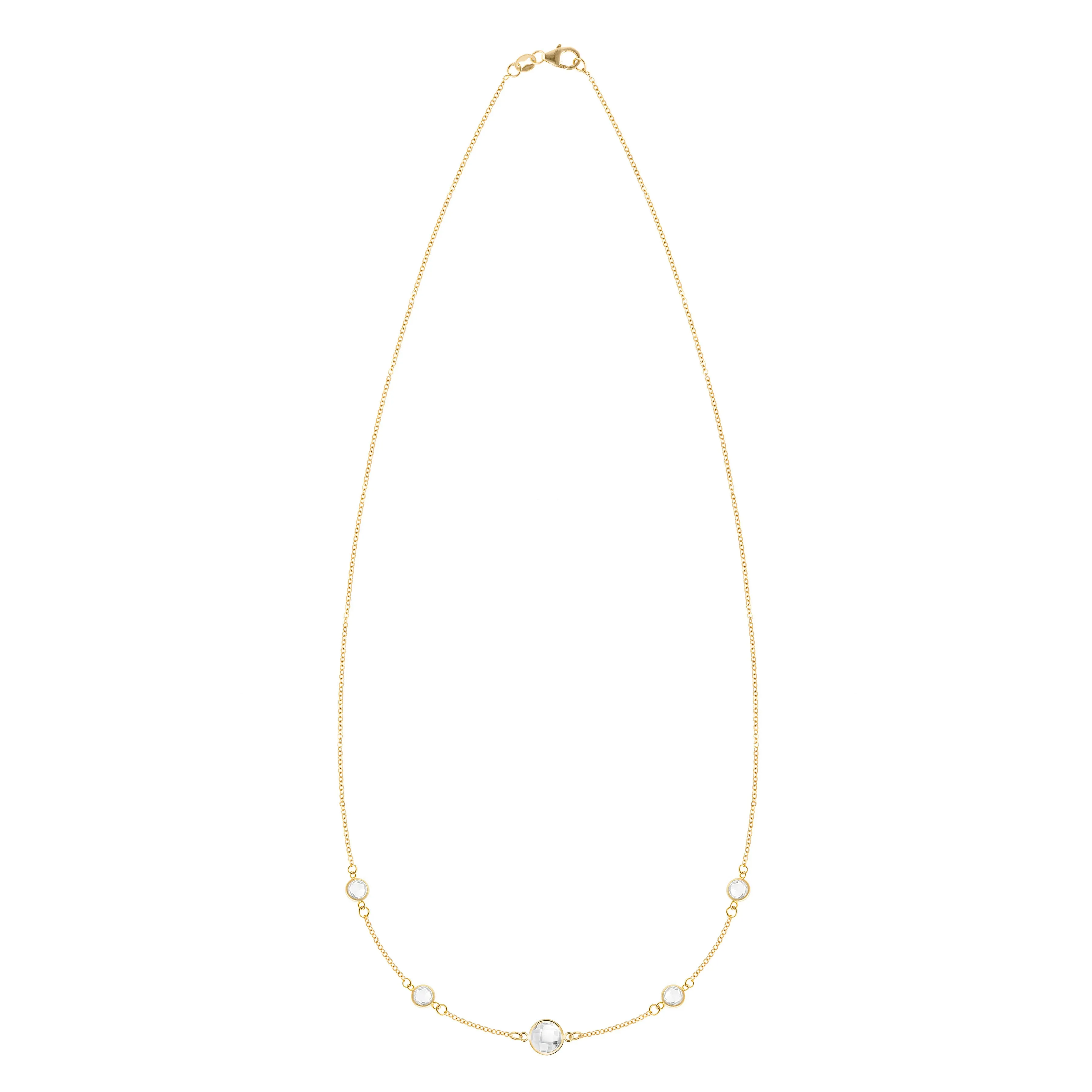 1 Grand & 4 Petite Birthstone Necklace in 14k Gold sold by Haverhill product image thumbnail 3