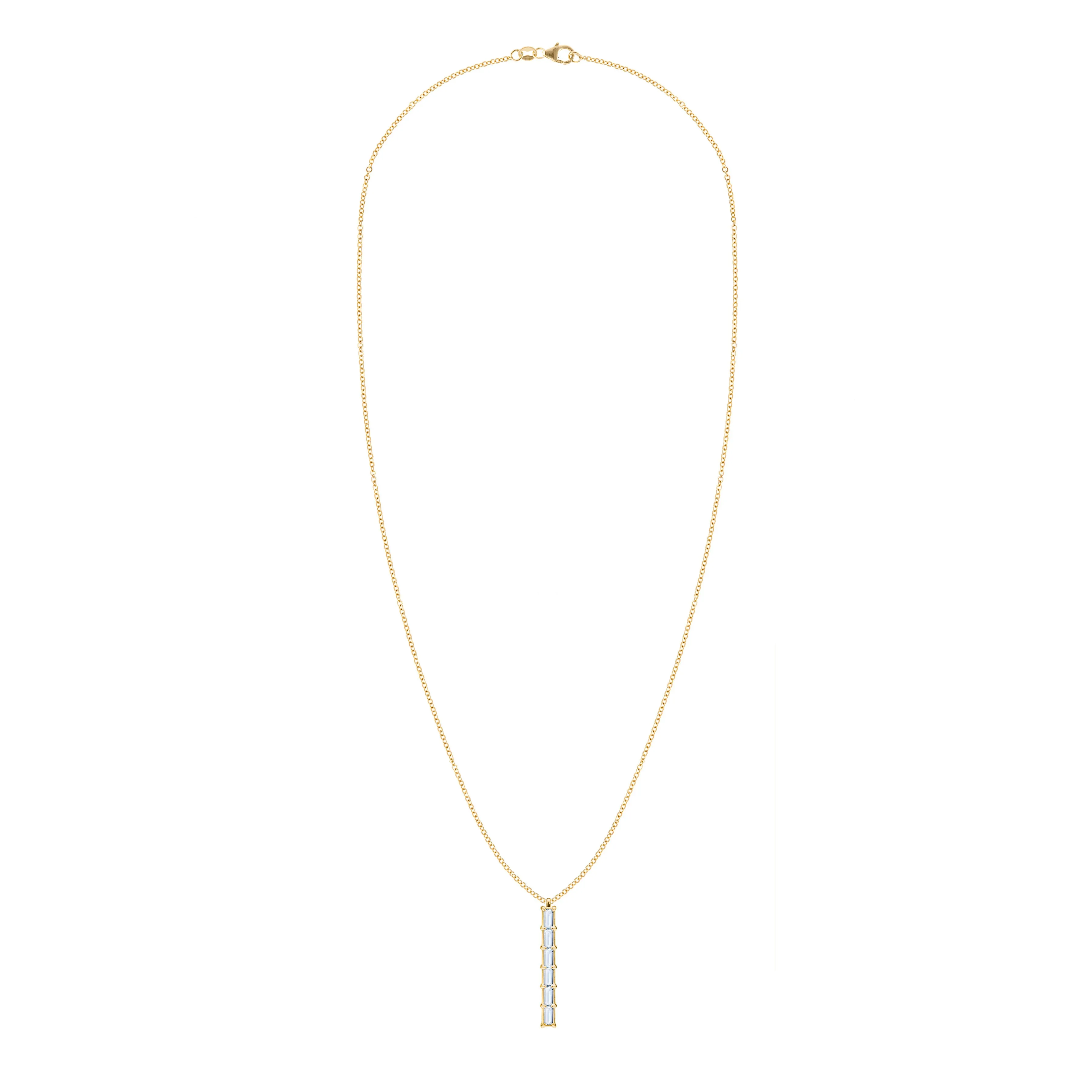 Providence 6 Aquamarine Pendant in 14k Gold (March) sold by Haverhill product image thumbnail 5