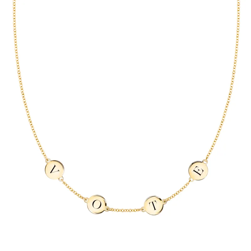 VOTE Necklace in 14k Gold sold by Haverhill