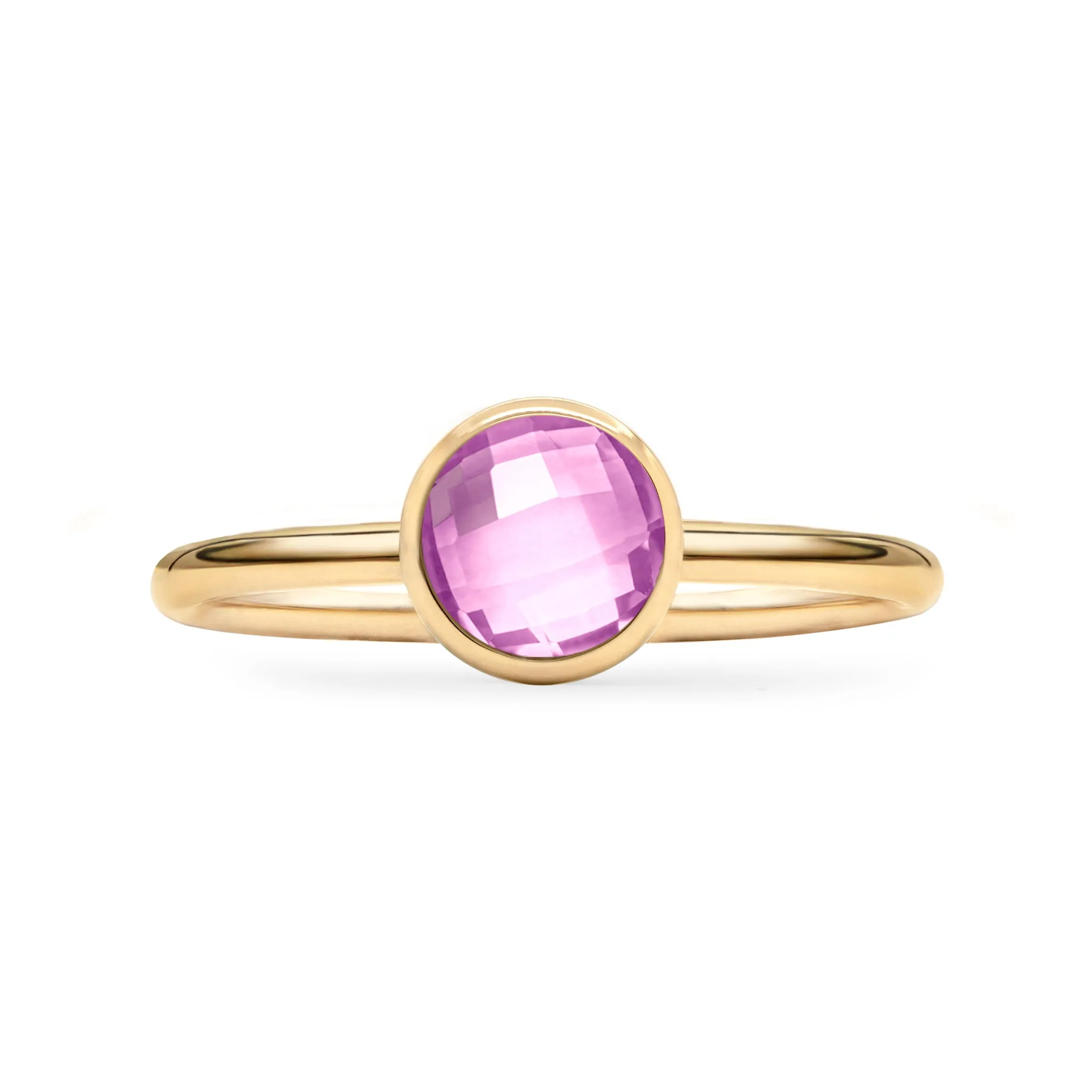 Grand Pink Sapphire Ring in 14k Gold (October) sold by Haverhill product image thumbnail 5
