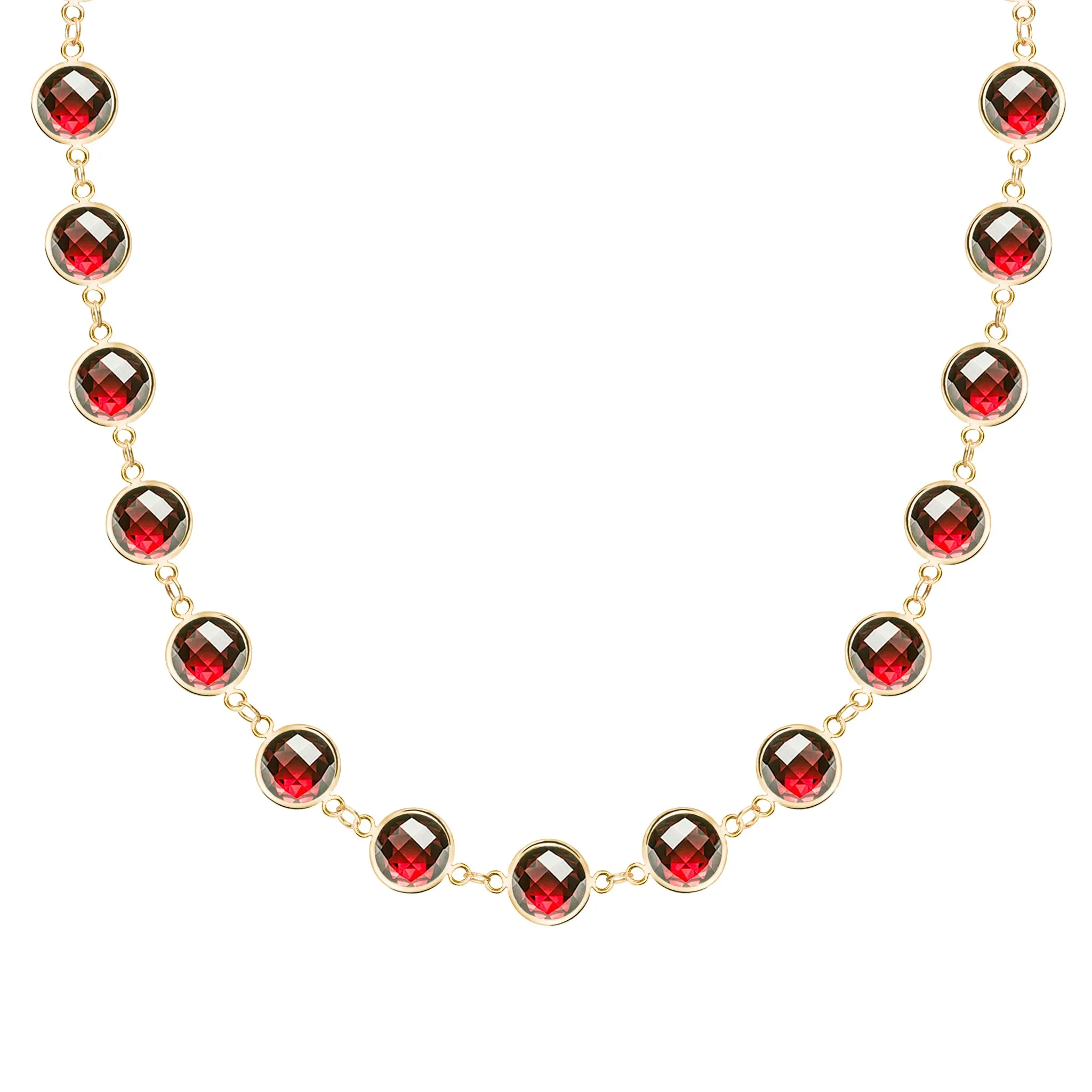 Newport Grand Garnet Necklace in 14k Gold (January) sold by Haverhill