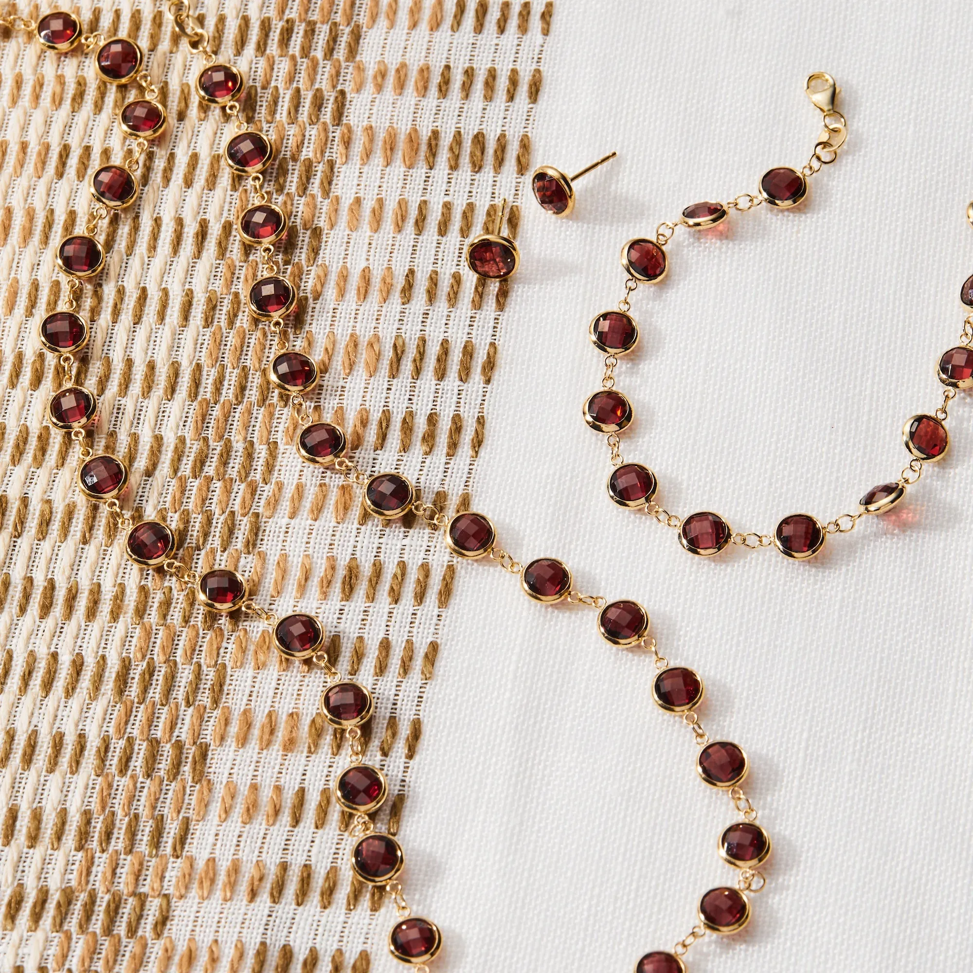 Newport Grand Garnet Necklace in 14k Gold (January) sold by Haverhill product image thumbnail 3