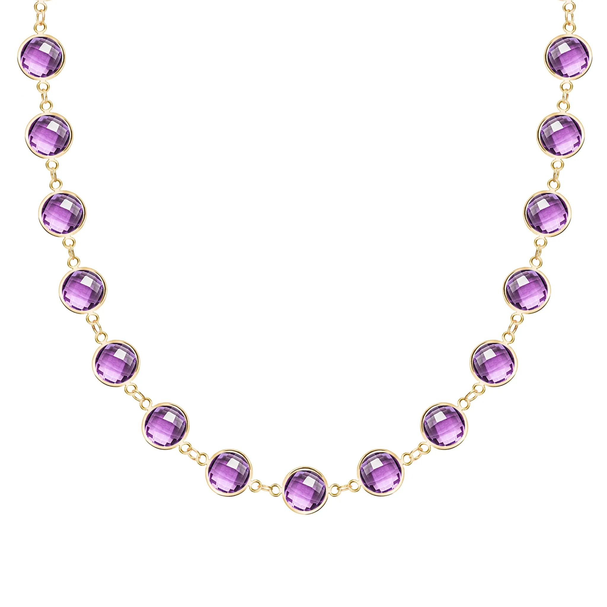 Newport Grand Amethyst Necklace in 14k Gold (February) sold by Haverhill