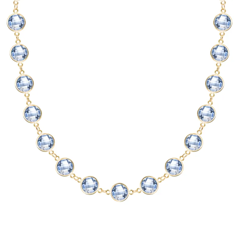 Newport Grand Aquamarine Necklace in 14k Gold (March) sold by Haverhill
