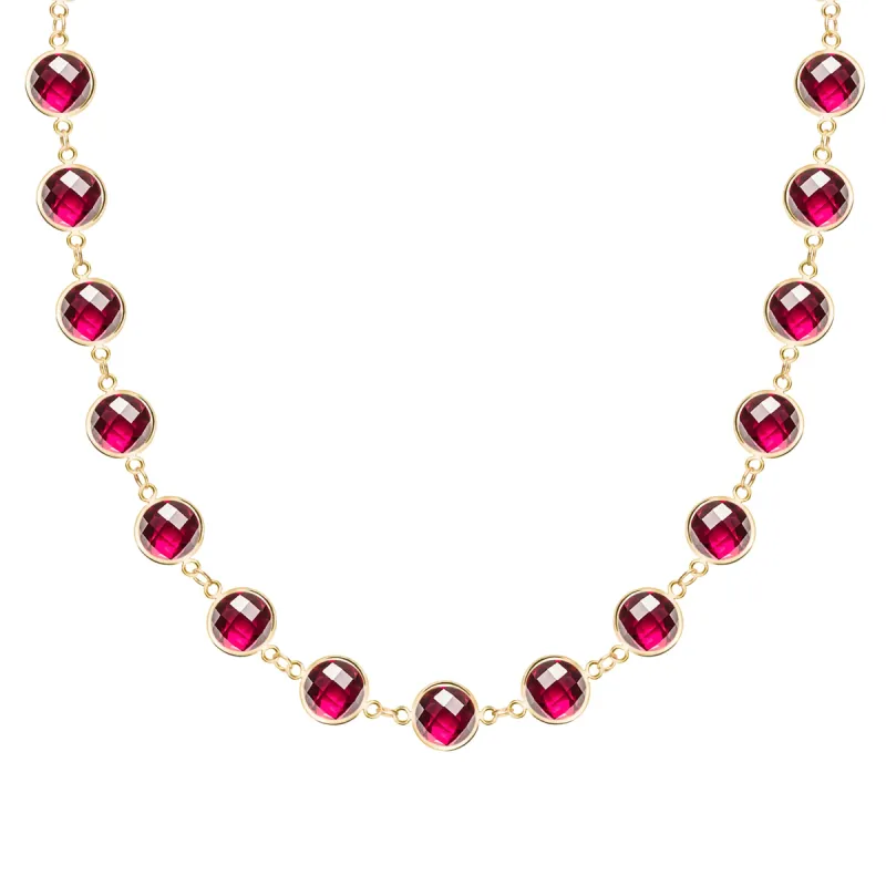 Newport Grand Ruby Necklace in 14k Gold (July) sold by Haverhill
