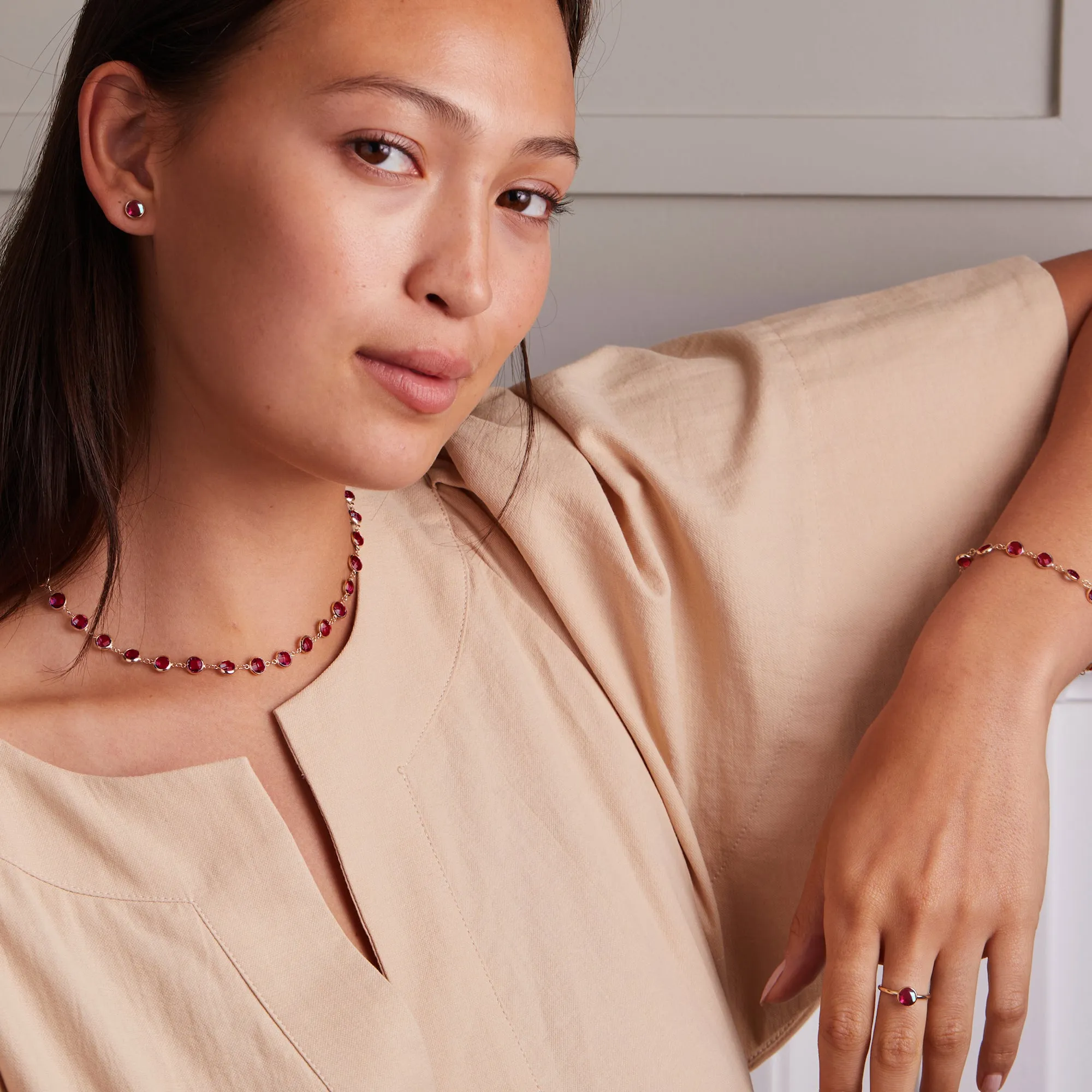 Newport Grand Ruby Necklace in 14k Gold (July) sold by Haverhill product image thumbnail 2