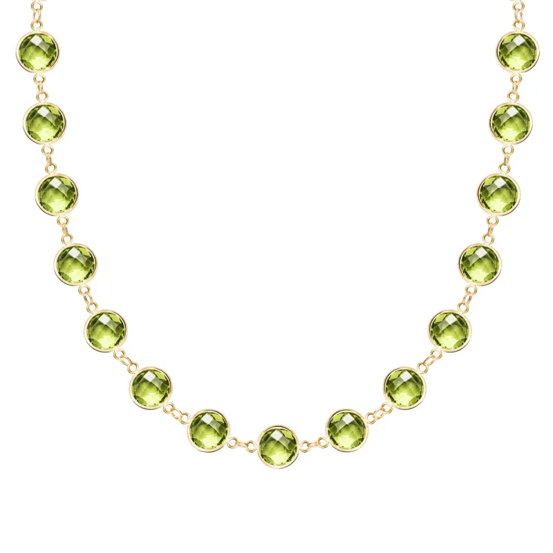 Newport Grand Peridot Necklace in 14k Gold (August) sold by Haverhill
