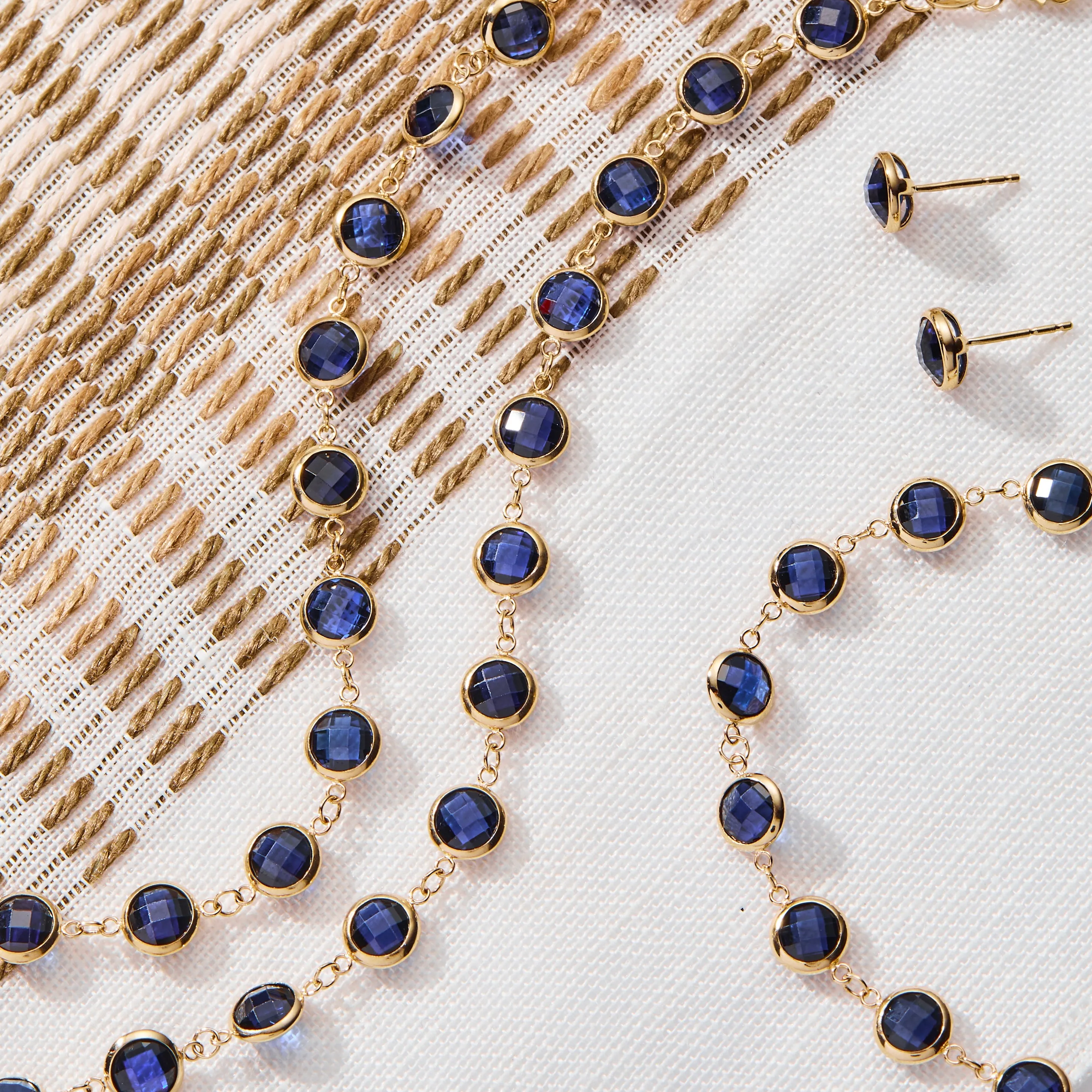 Newport Grand Sapphire Necklace in 14k Gold (September) sold by Haverhill product image thumbnail 3