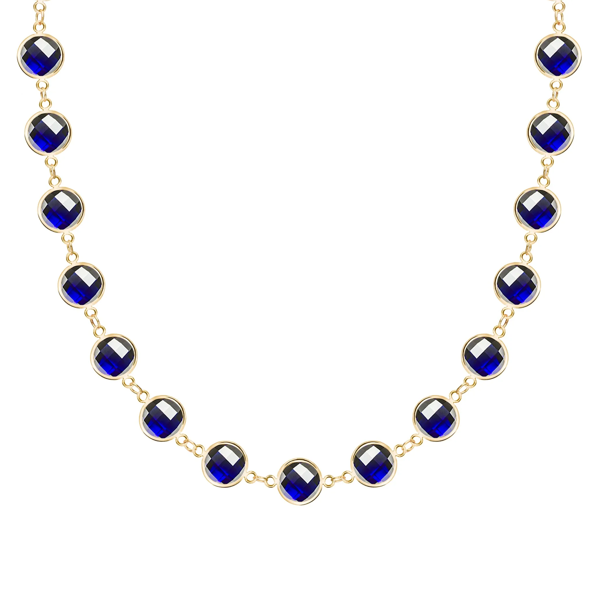 Newport Grand Sapphire Necklace in 14k Gold (September) sold by Haverhill