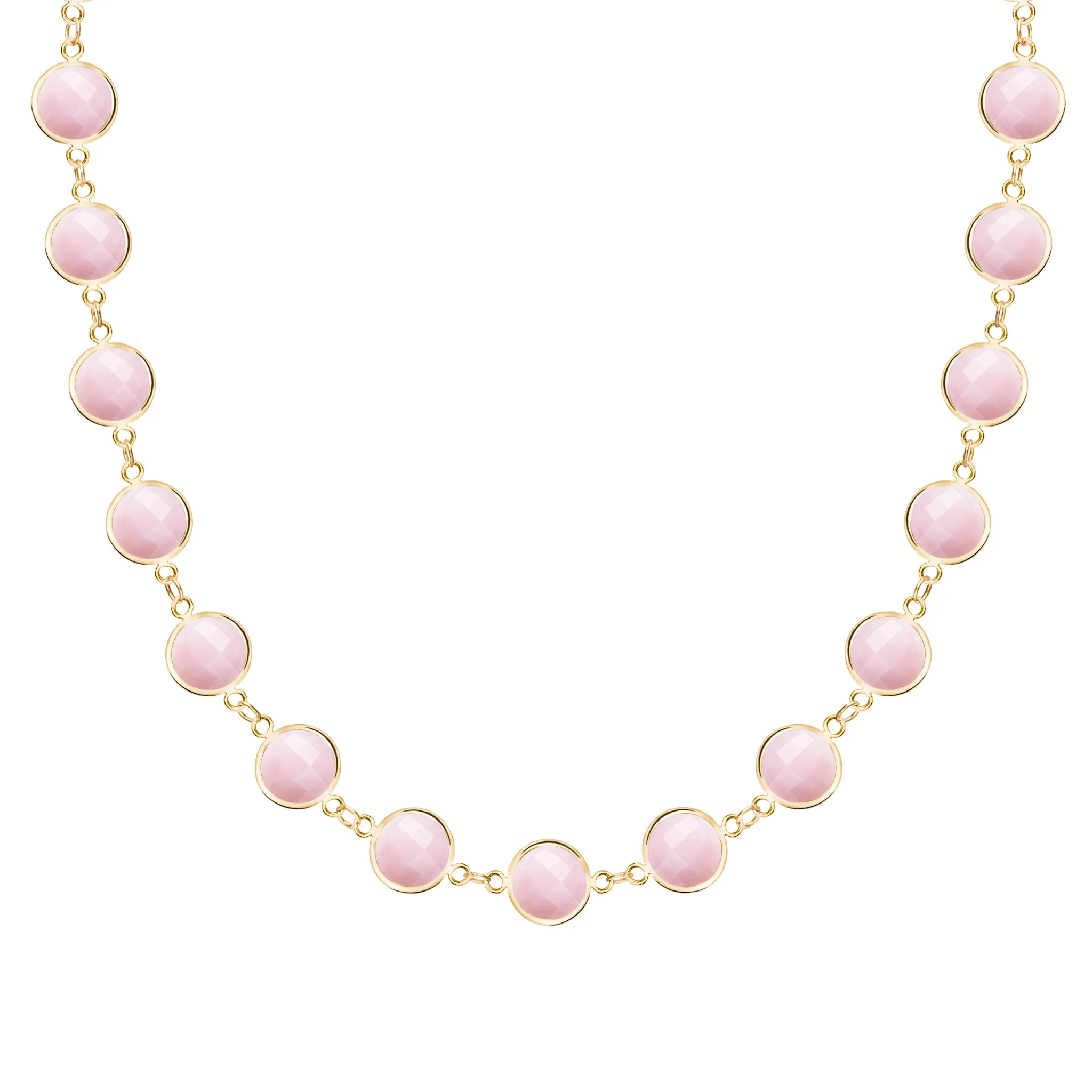 Newport Grand Pink Opal Necklace in 14k Gold (October) sold by Haverhill