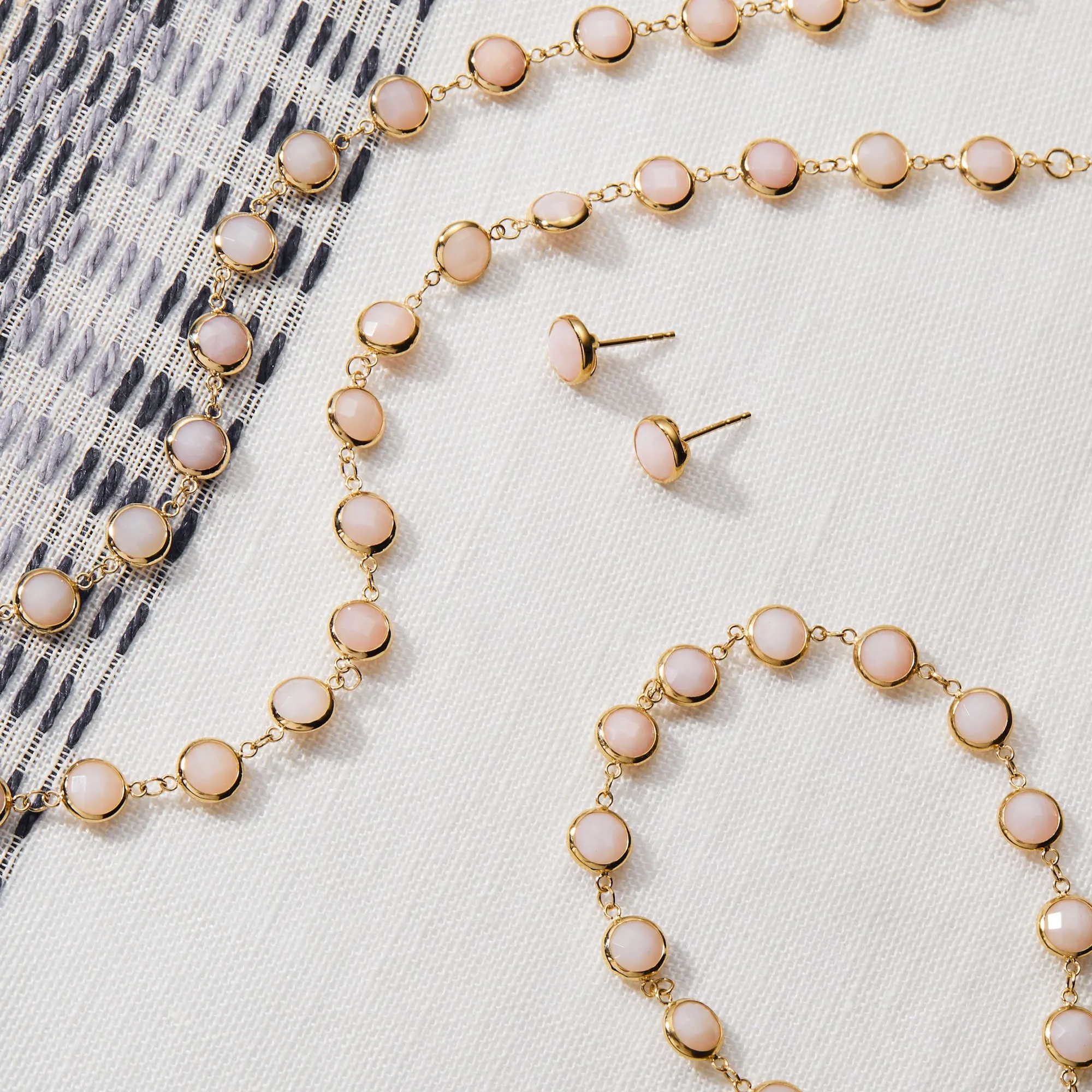 Newport Grand Pink Opal Necklace in 14k Gold (October) sold by Haverhill product image thumbnail 3