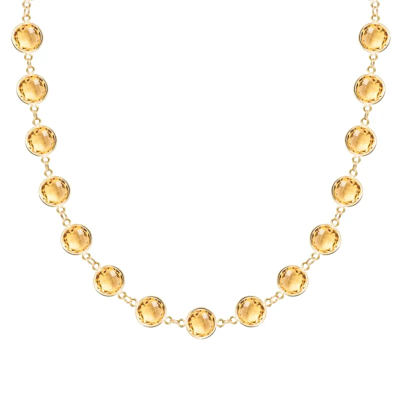 Newport Grand Citrine Necklace in 14k Gold (November) sold by Haverhill
