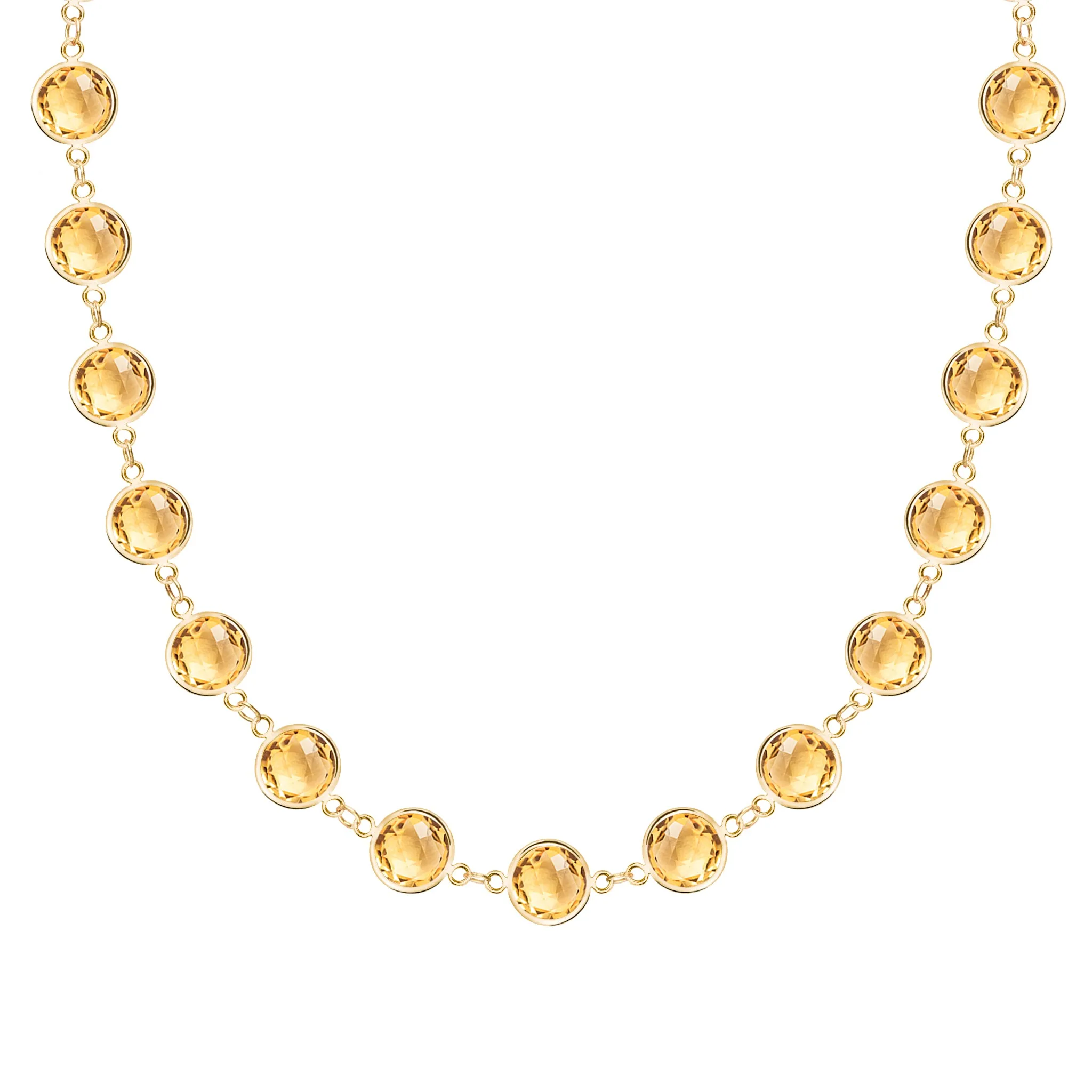 Newport Grand Citrine Necklace in 14k Gold (November) sold by Haverhill