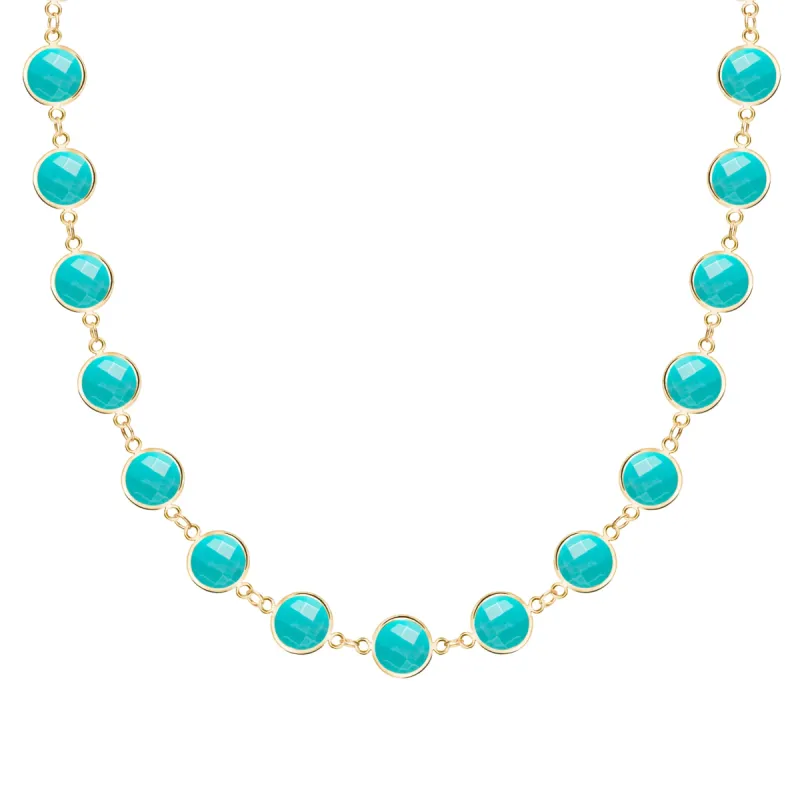Newport Grand Turquoise Necklace in 14k Gold (December) sold by Haverhill