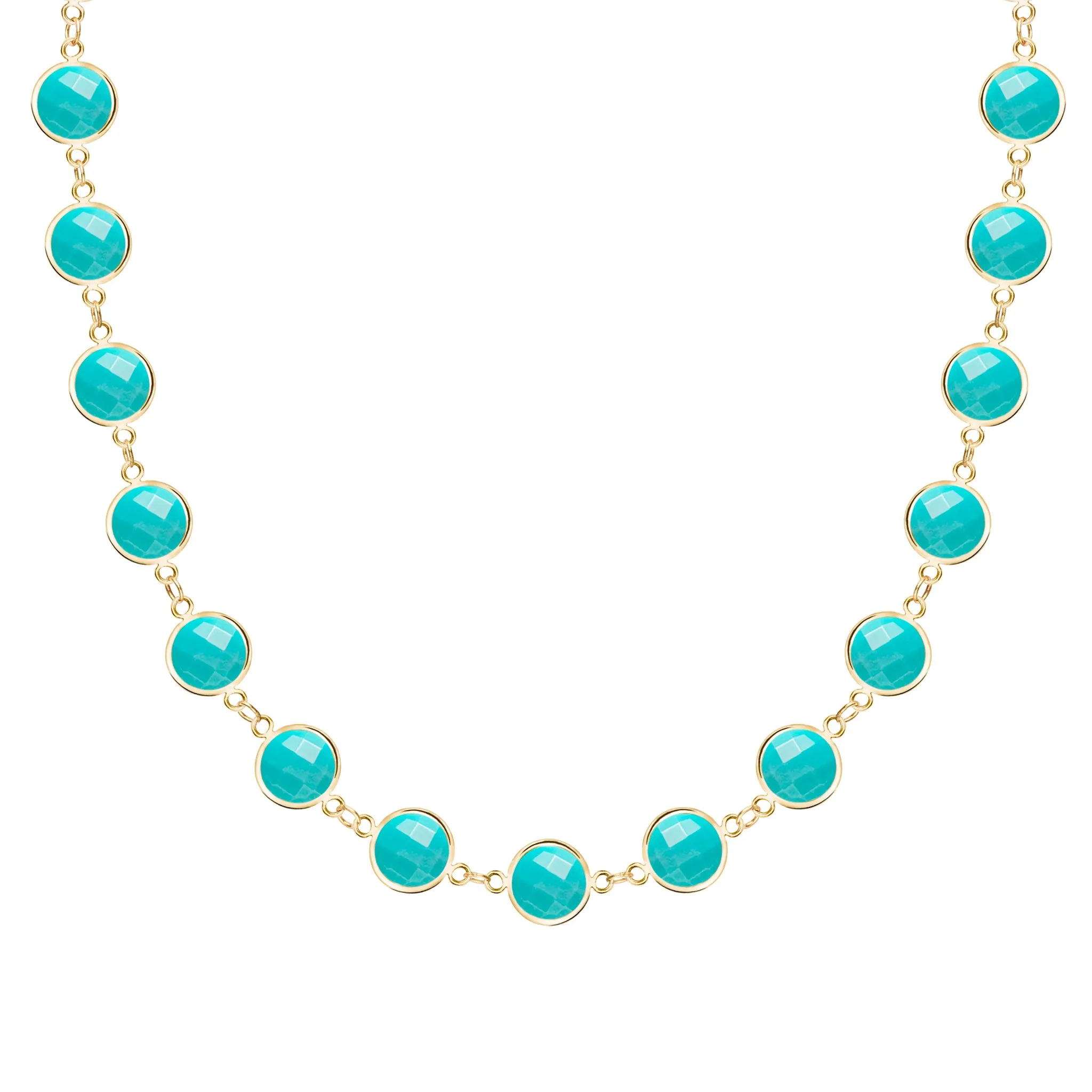 Newport Grand Turquoise Necklace in 14k Gold (December) sold by Haverhill