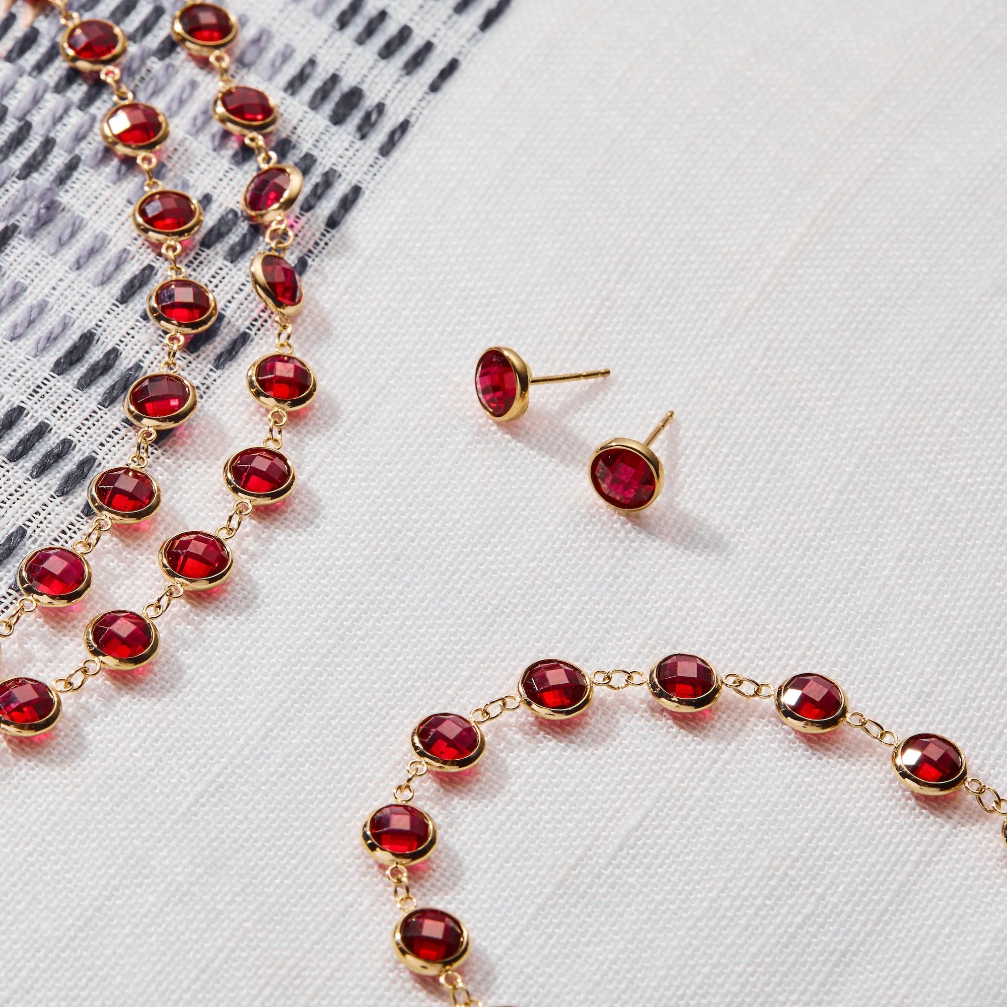 Newport Grand Ruby Bracelet in 14k Gold (July) sold by Haverhill product image thumbnail 3