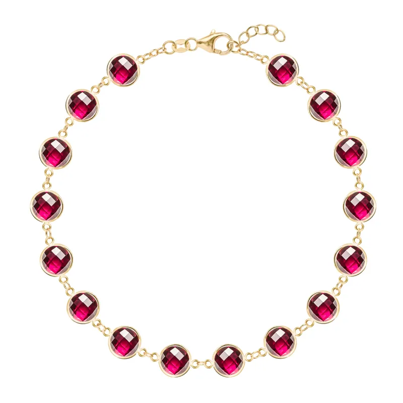 Newport Grand Ruby Bracelet in 14k Gold (July) sold by Haverhill