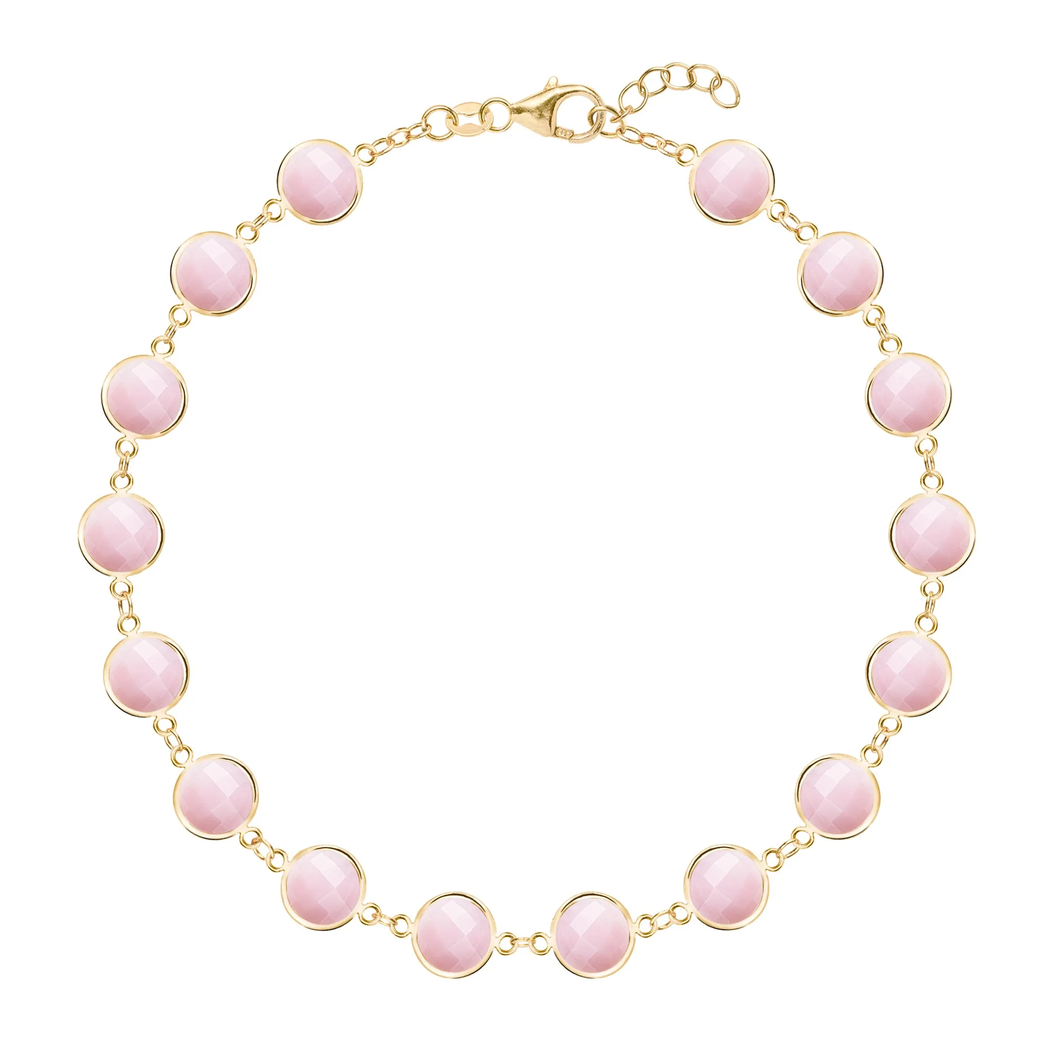 Newport Grand Pink Opal Bracelet in 14k Gold (October) sold by Haverhill
