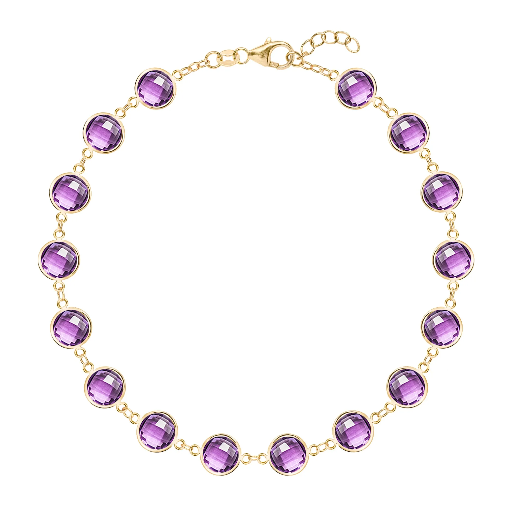 Newport Grand Amethyst Bracelet in 14k Gold (February) sold by Haverhill