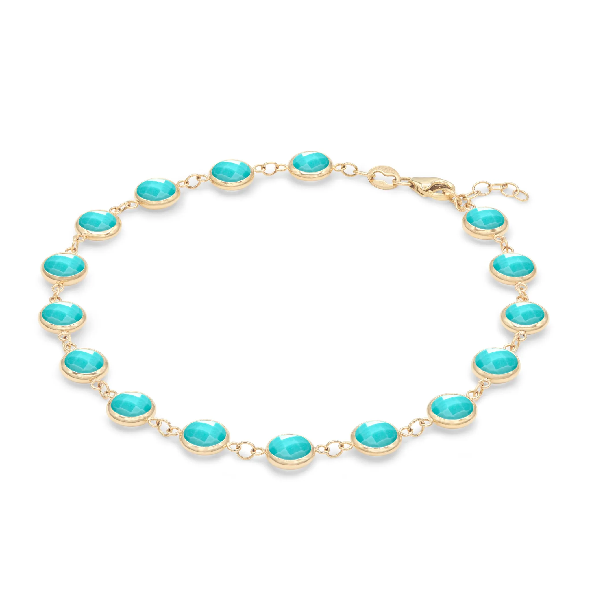 Newport Grand Turquoise Bracelet in 14k Gold (December) sold by Haverhill product image thumbnail 5