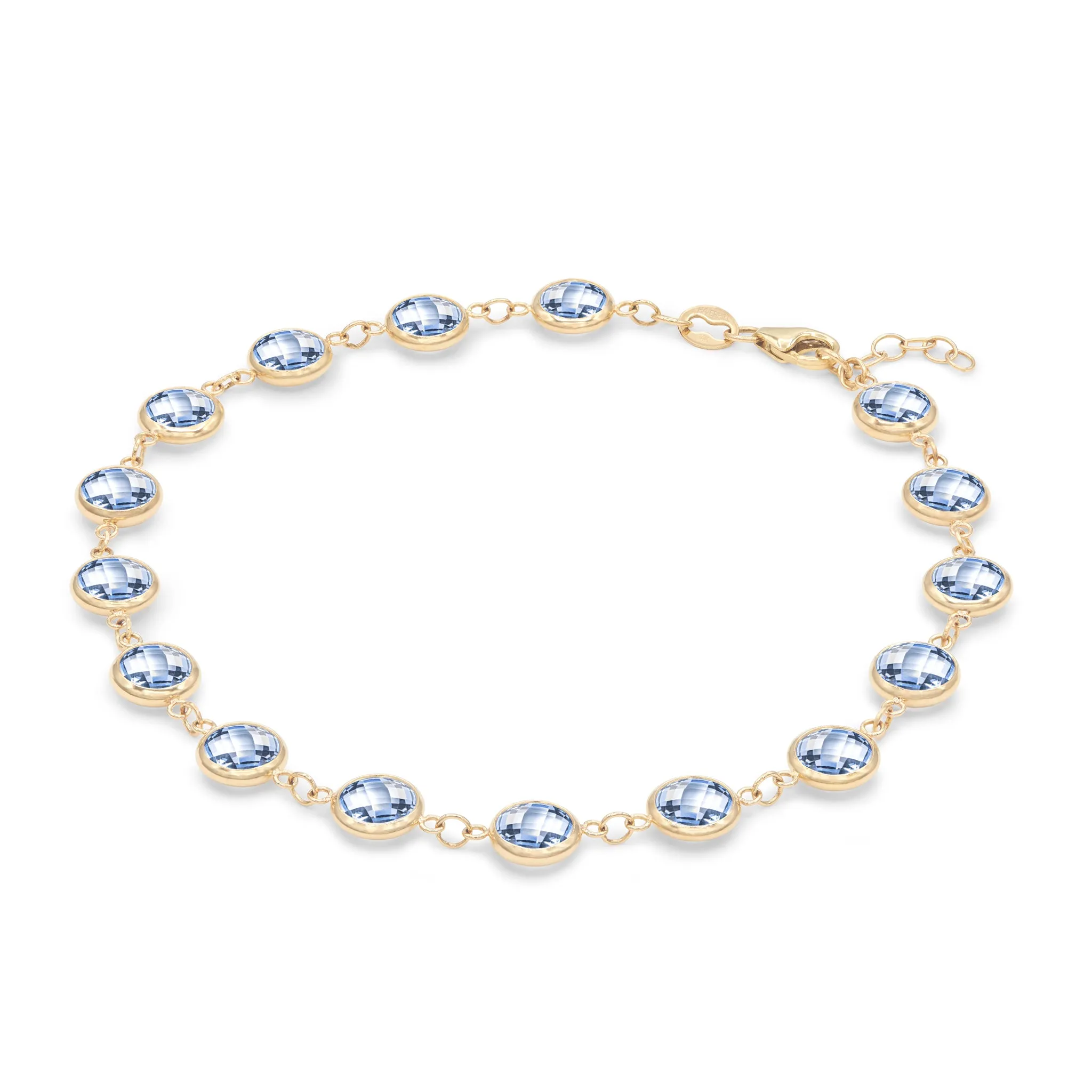 Newport Grand Aquamarine Bracelet in 14k Gold (March) sold by Haverhill product image thumbnail 5