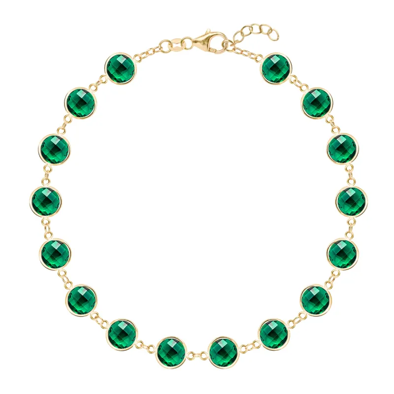 Newport Grand Emerald Bracelet in 14k Gold (May) sold by Haverhill