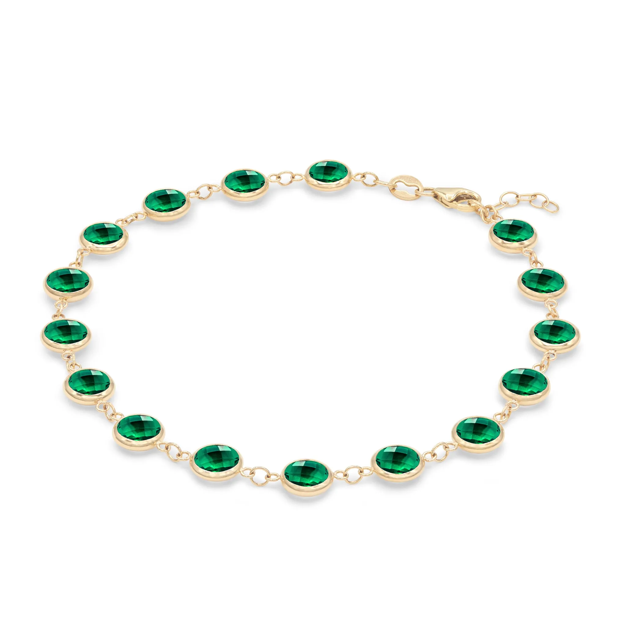 Newport Grand Emerald Bracelet in 14k Gold (May) sold by Haverhill product image thumbnail 5