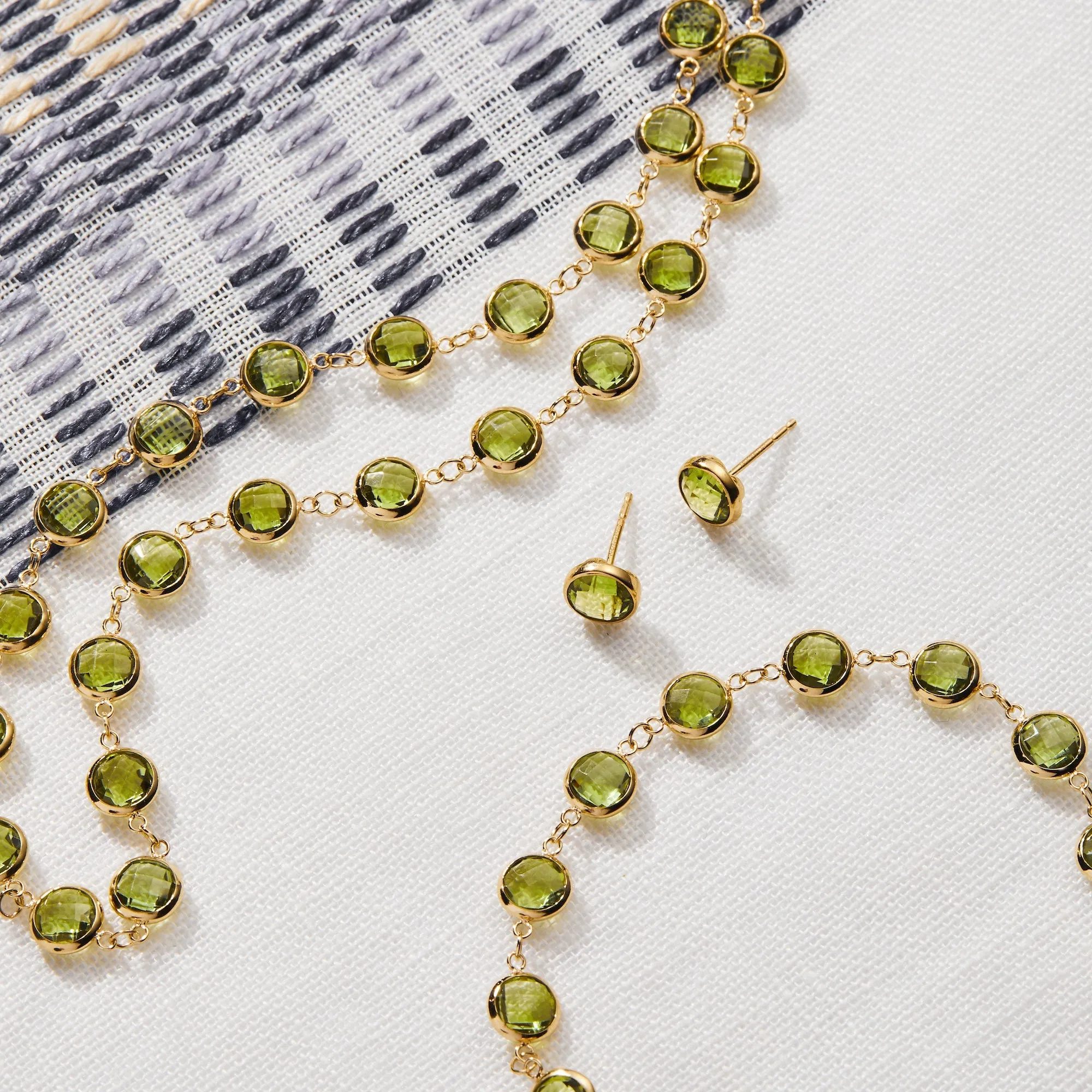 Newport Grand Peridot Bracelet in 14k Gold (August) sold by Haverhill product image thumbnail 3