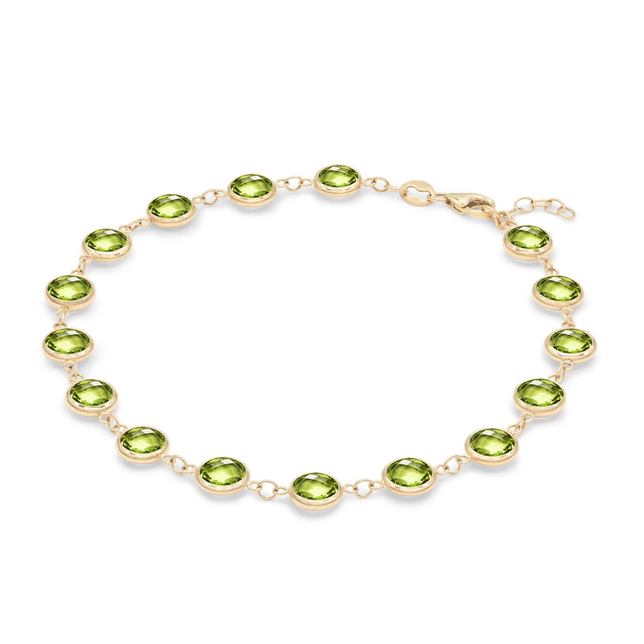Newport Grand Peridot Bracelet in 14k Gold (August) sold by Haverhill product image thumbnail 5