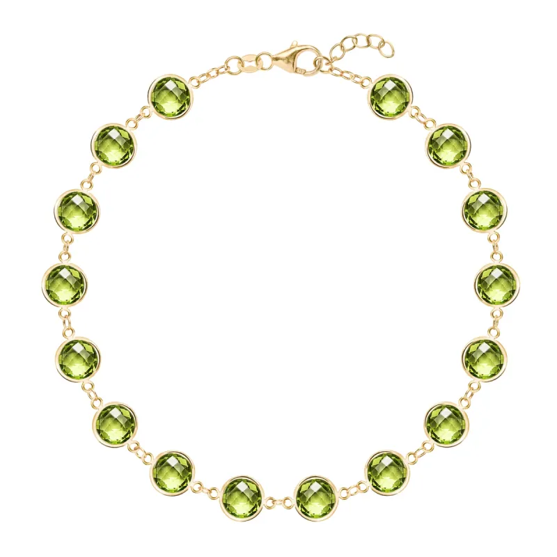 Newport Grand Peridot Bracelet in 14k Gold (August) sold by Haverhill