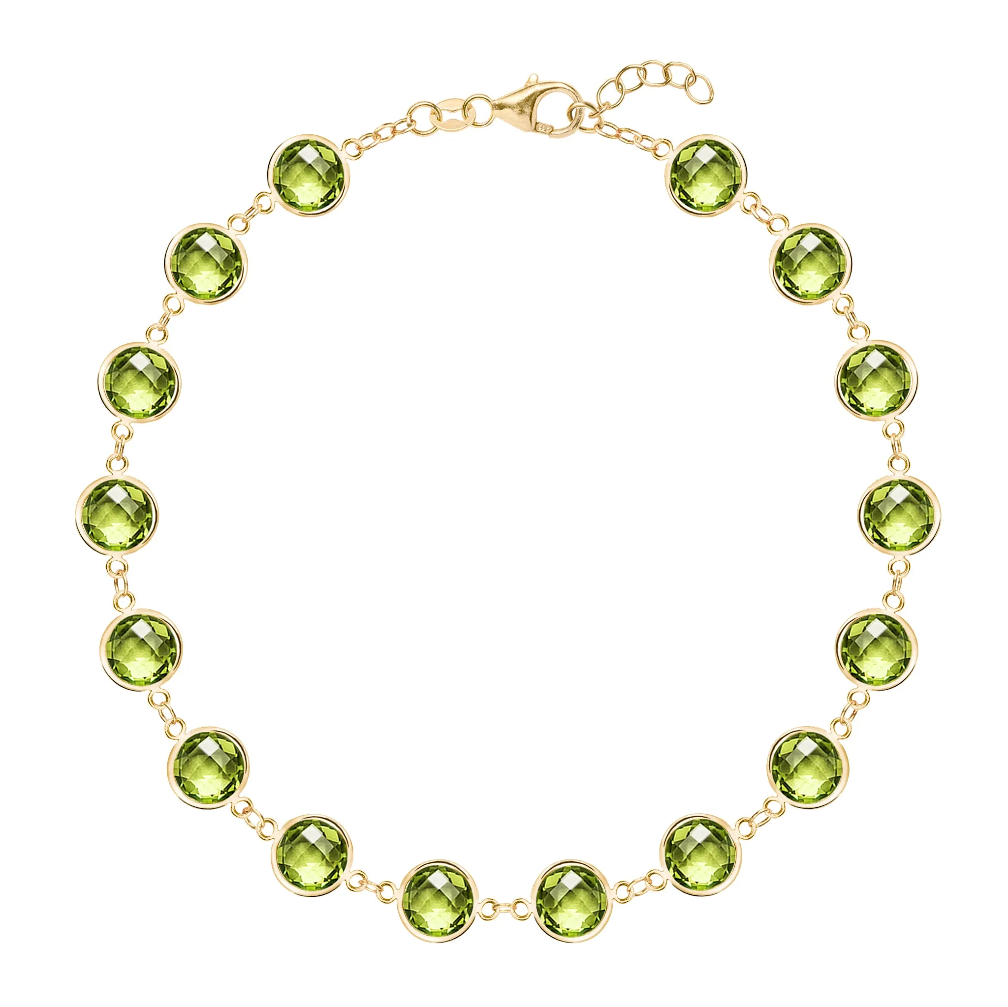 Newport Grand Peridot Bracelet in 14k Gold (August) sold by Haverhill