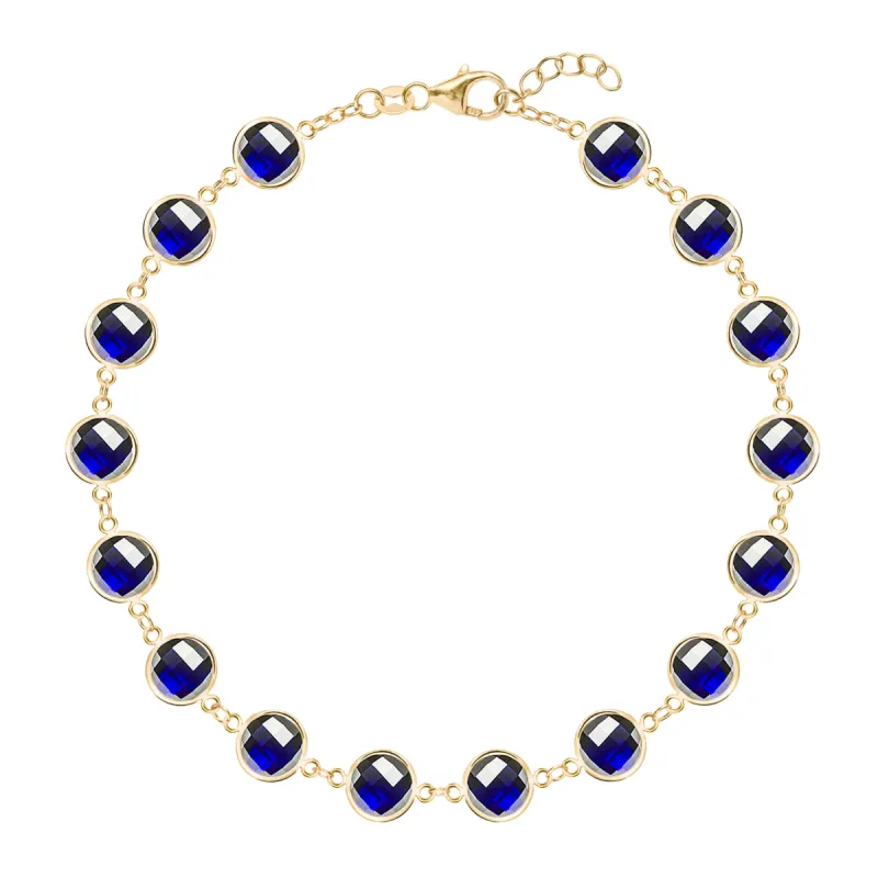 Newport Grand Sapphire Bracelet in 14k Gold (September) sold by Haverhill