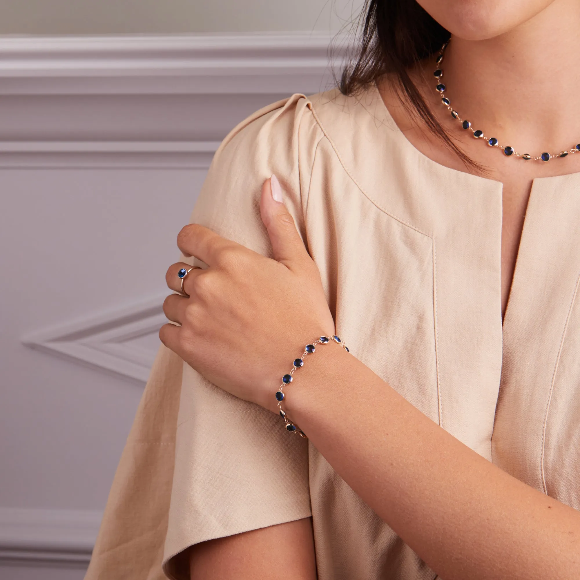 Newport Grand Sapphire Bracelet in 14k Gold (September) sold by Haverhill product image thumbnail 2