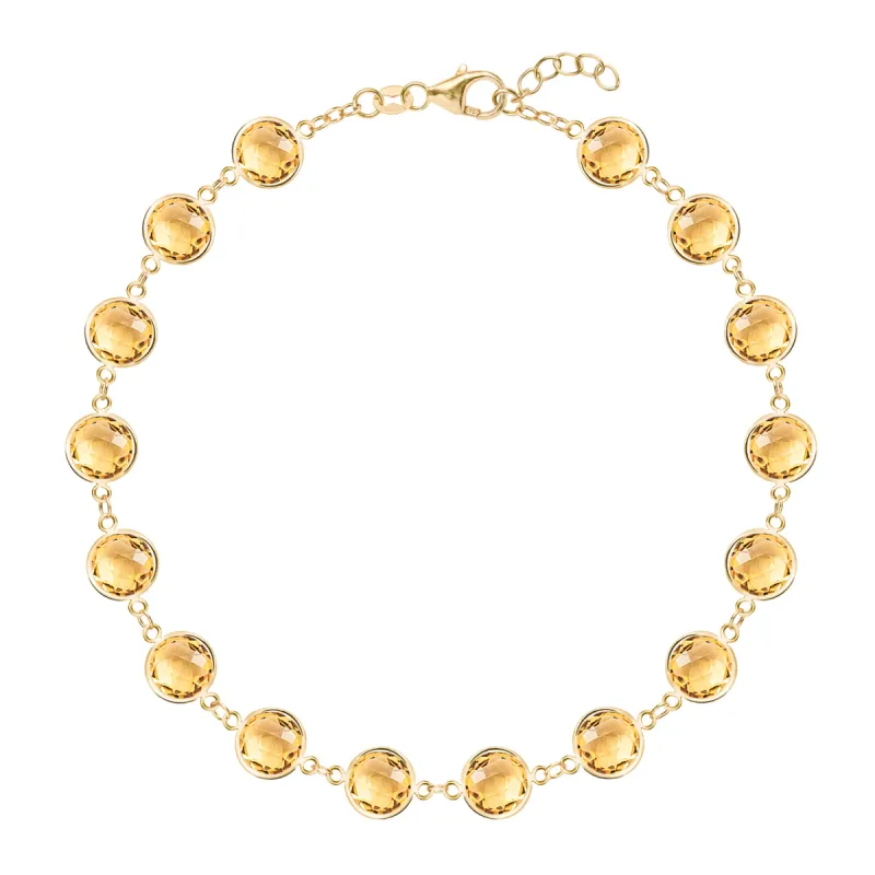 Newport Grand Citrine Bracelet in 14k Gold (November) sold by Haverhill