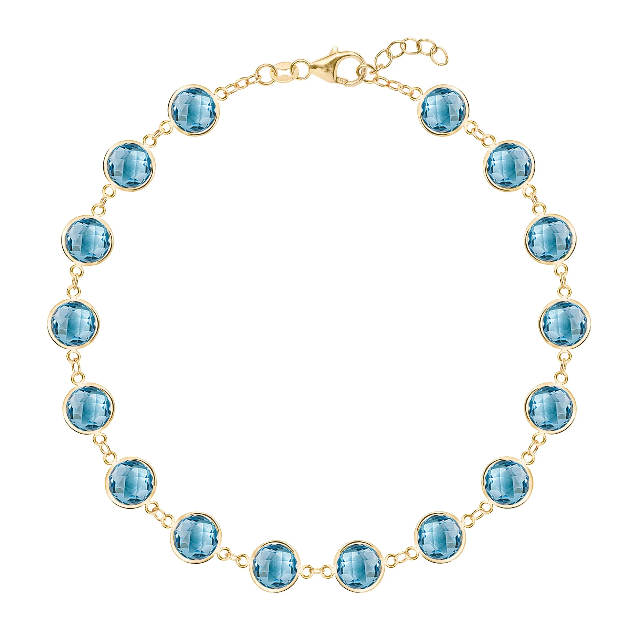 Newport Grand Nantucket Blue Topaz Bracelet in 14k Gold (December) sold by Haverhill