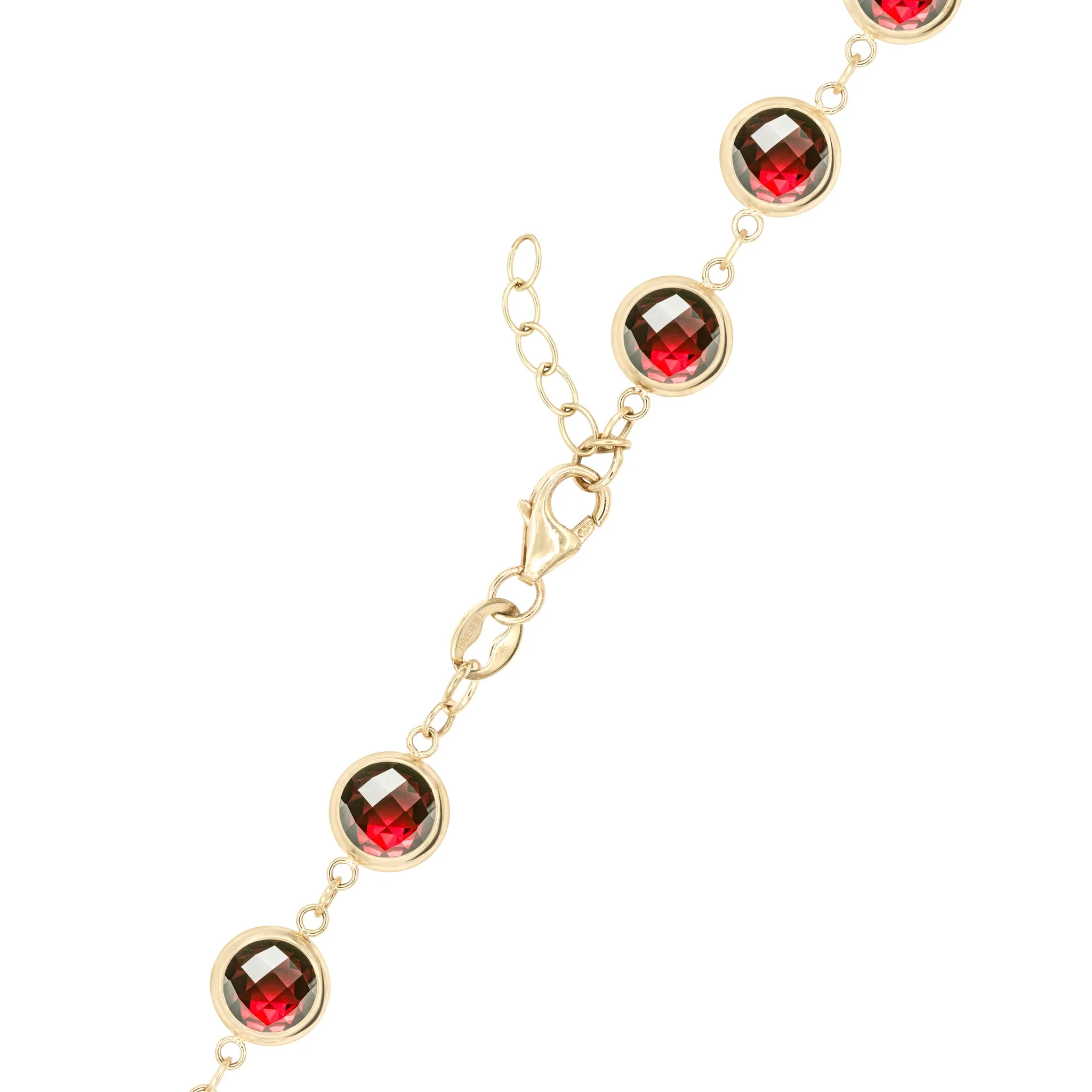 Newport Grand Garnet Bracelet in 14k Gold (January) sold by Haverhill product image thumbnail 4